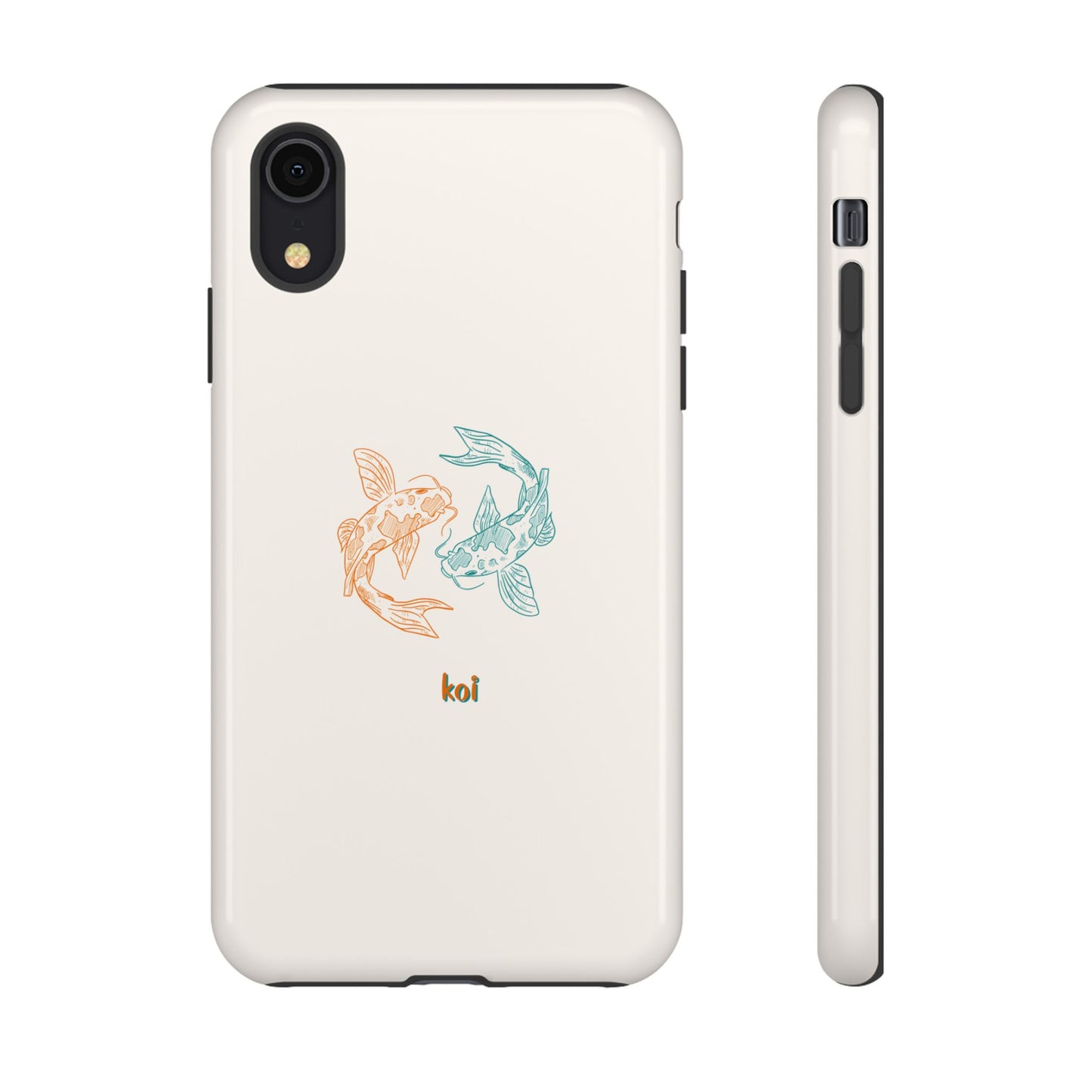 Koi Fish Tough Phone Case - Stylish & Durable Design for Aqua Lovers