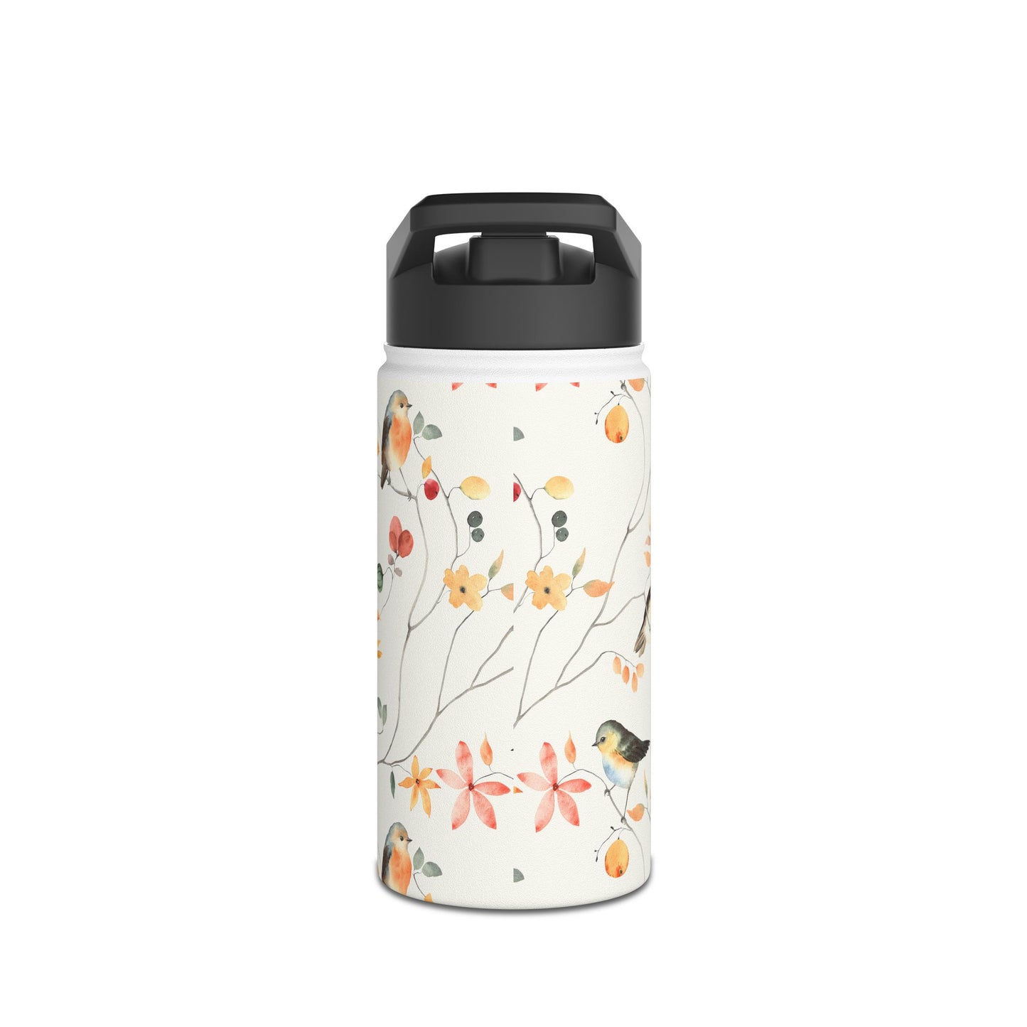 Stainless Steel Water Bottle, Standard Lid - Birds