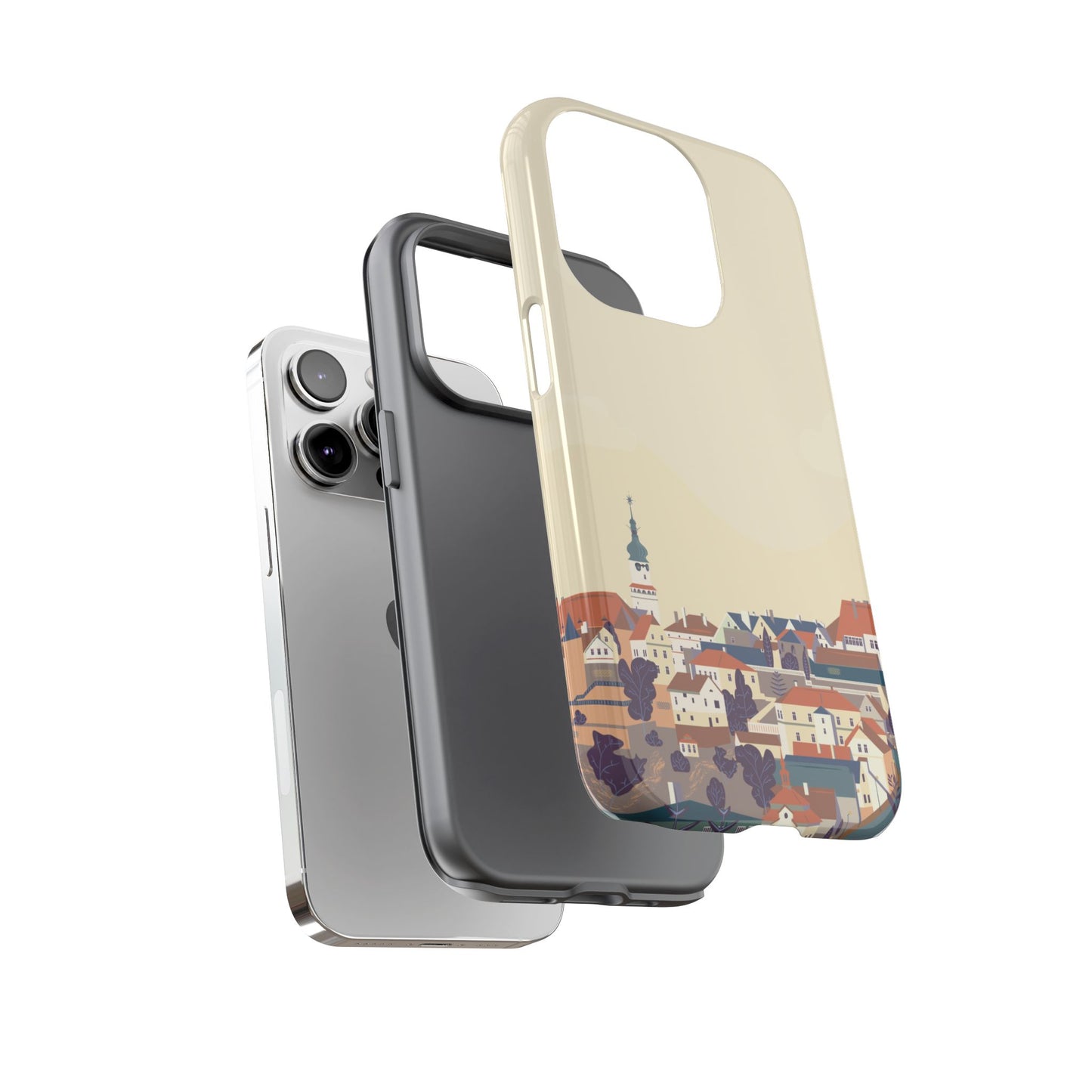 Artistic Phone Case - Charming Village Design