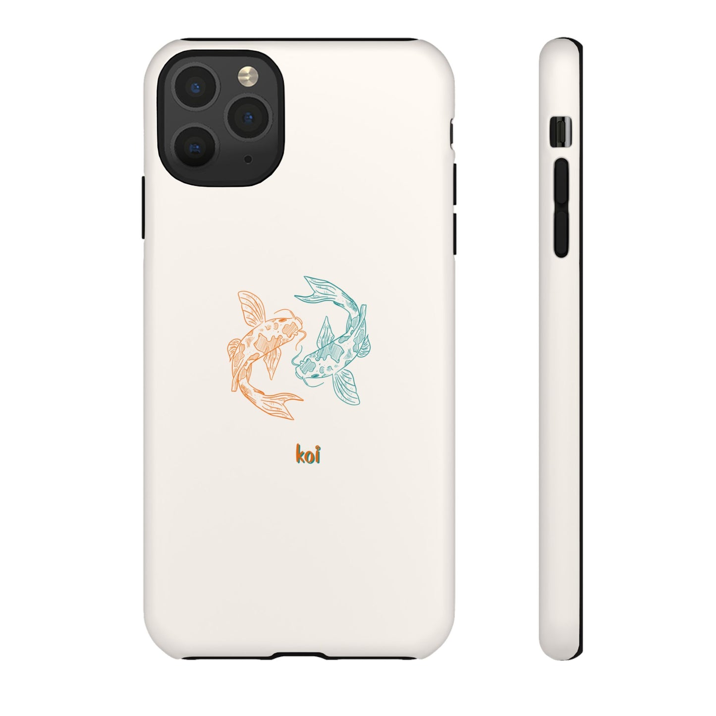 Koi Fish Tough Phone Case - Stylish & Durable Design for Aqua Lovers