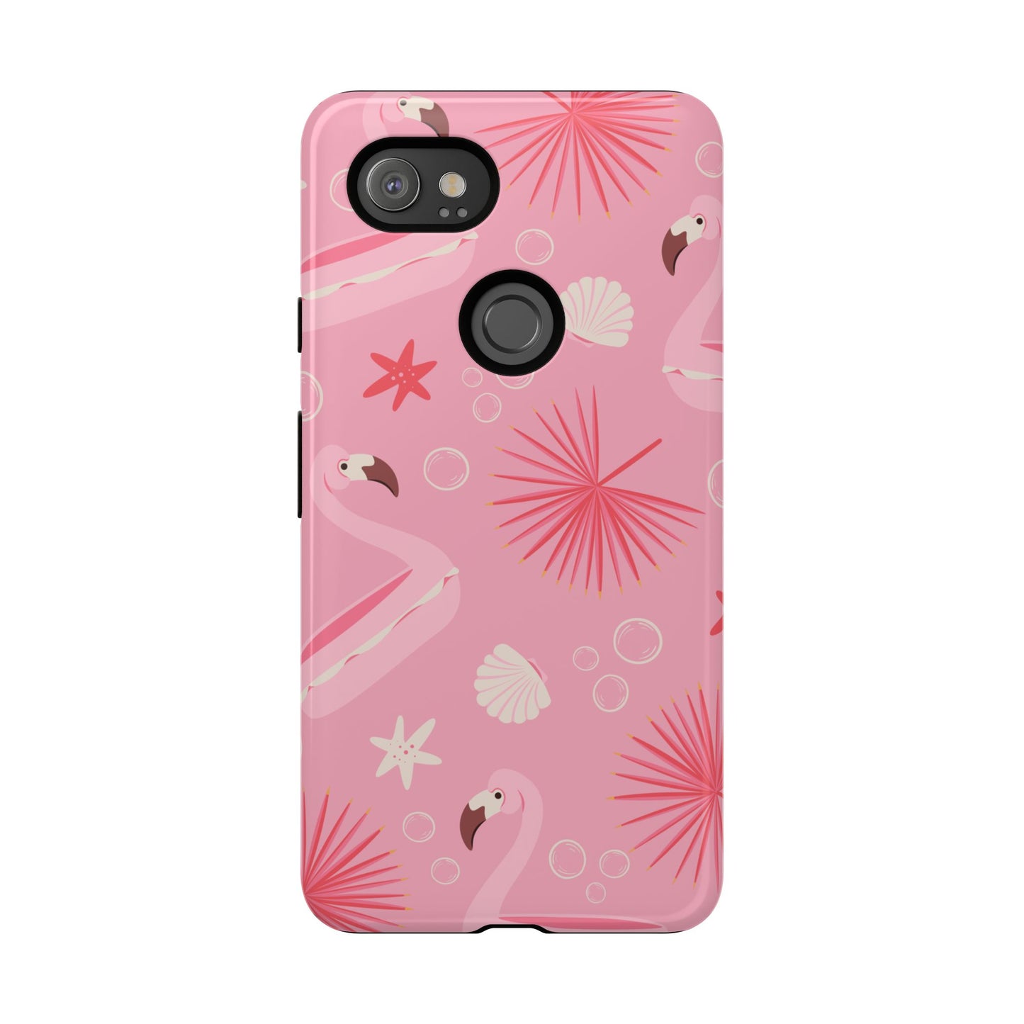 Tough Cases: Tropical Flamingo Phone Case for Summer Vibes