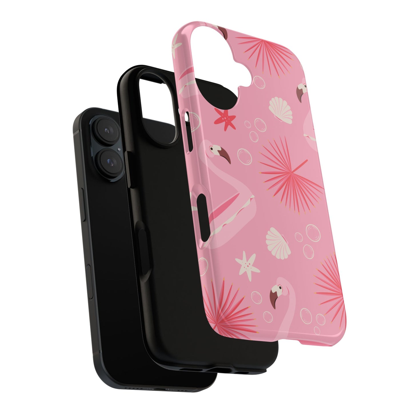 Tough Cases: Tropical Flamingo Phone Case for Summer Vibes