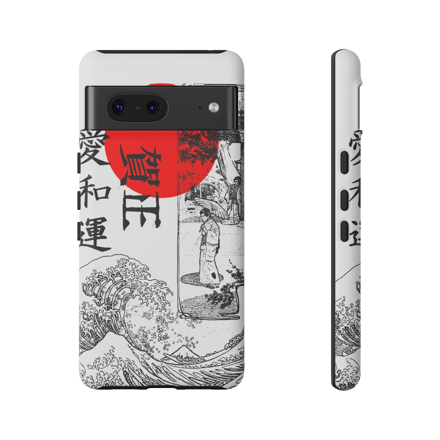 Japanese Zen Art Phone Case - Tough Cases with Wave Design