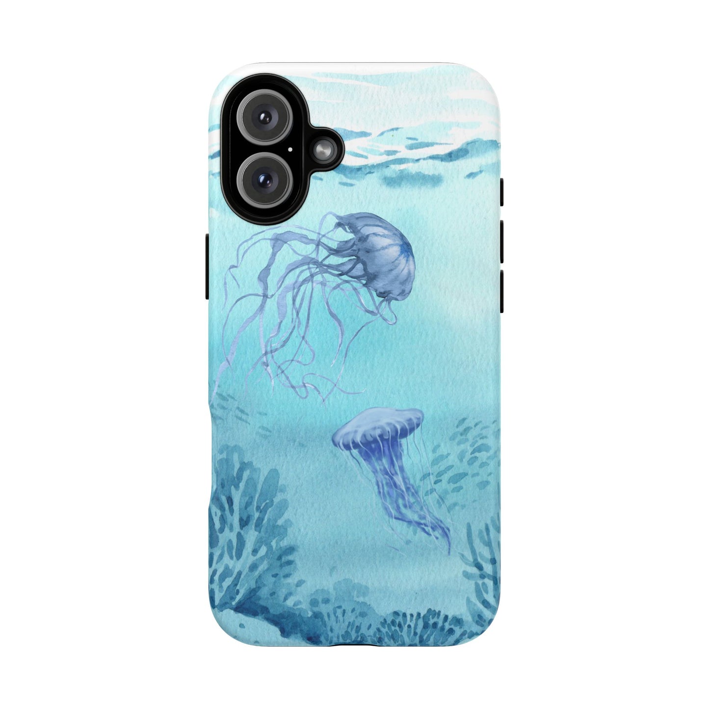 Ocean-Inspired Tough Phone Case with Jellyfish Design