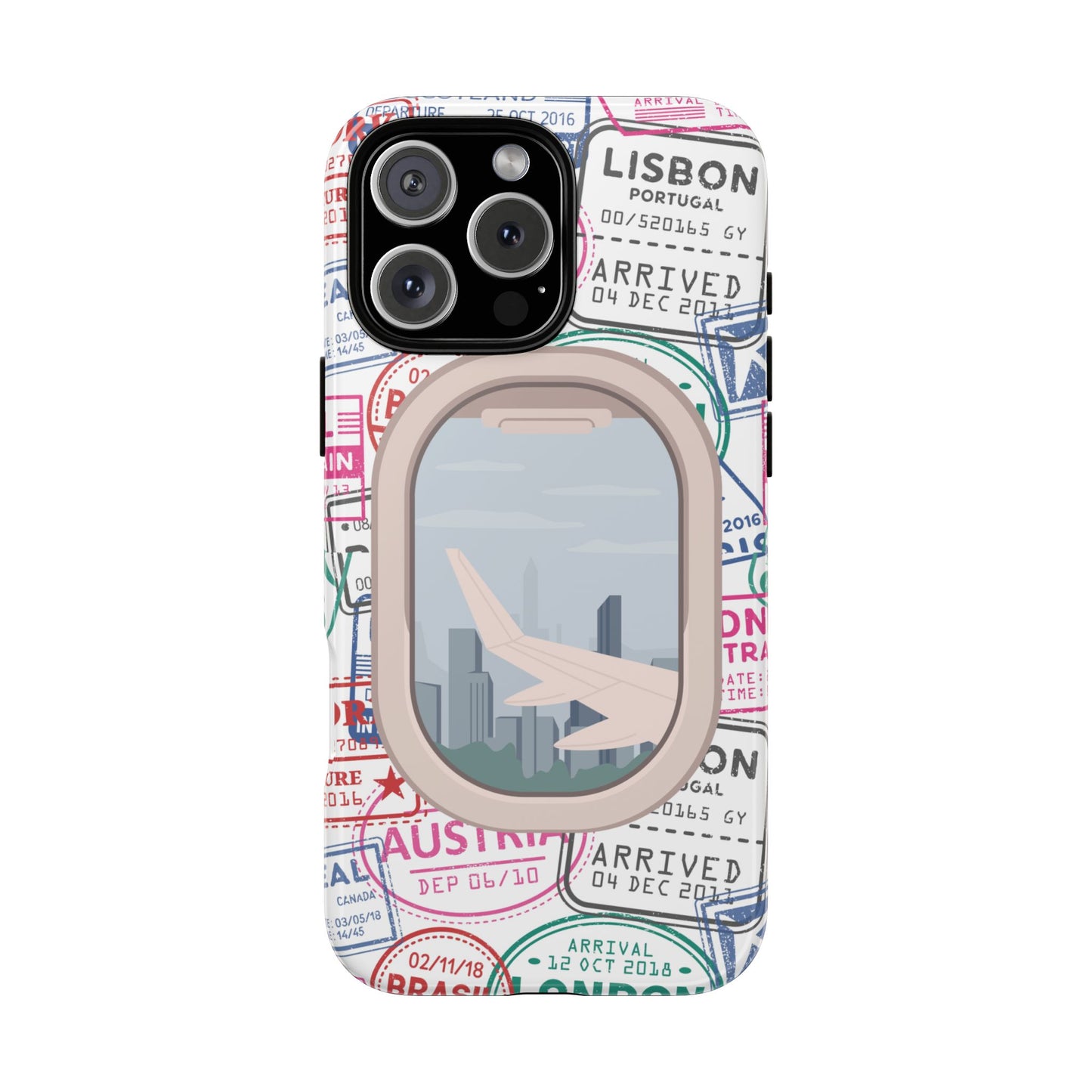 Travel-Themed Phone Case with Airplane Design
