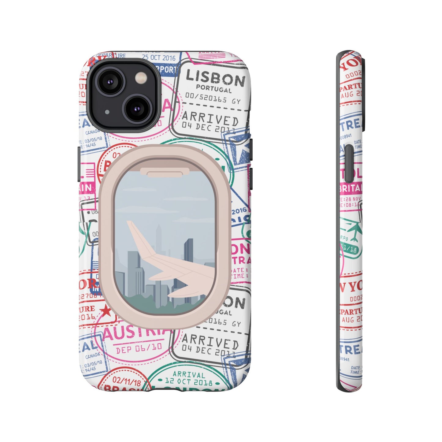 Travel-Themed Phone Case with Airplane Design