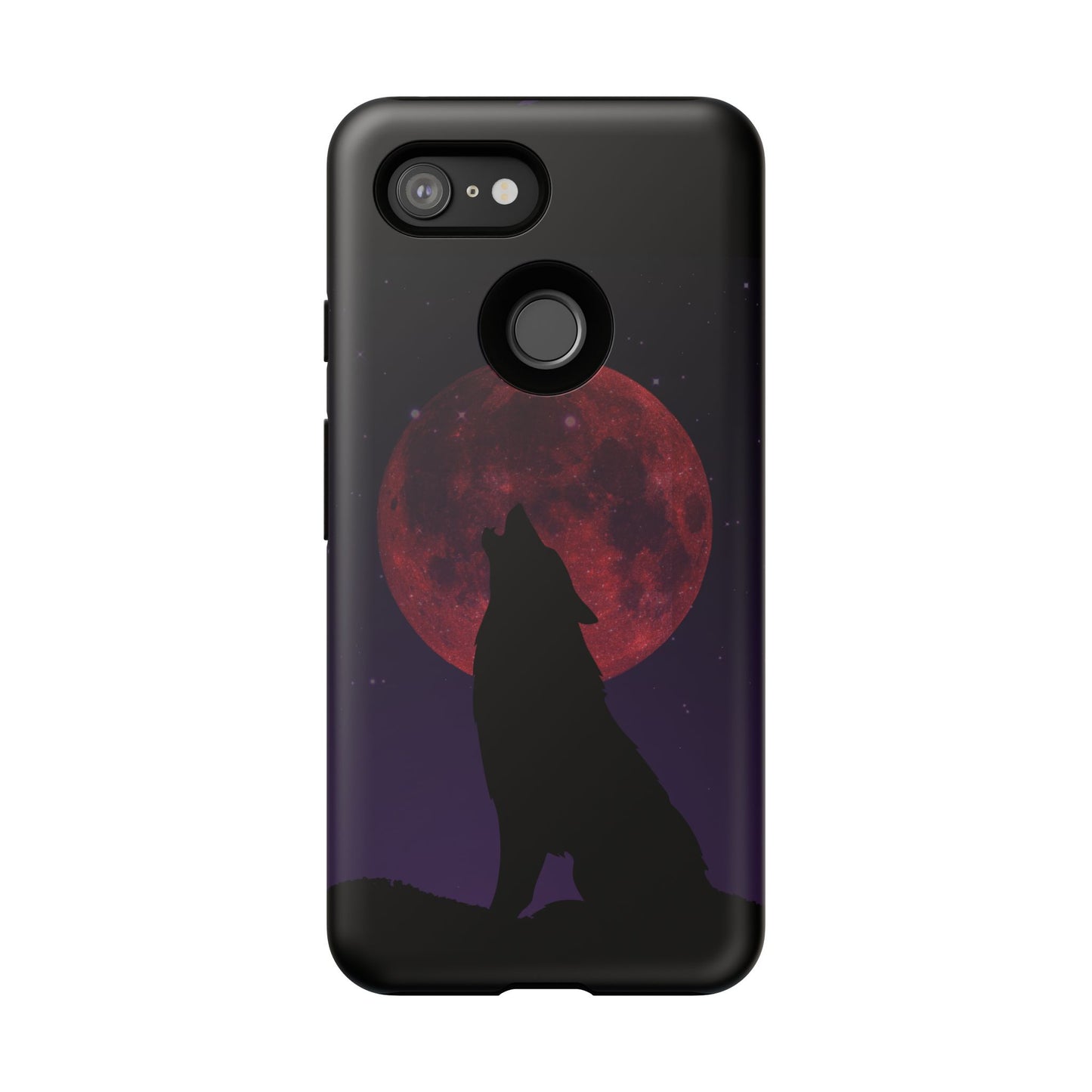 Wolf Howling at Blood Moon Phone Case - Tough & Stylish Protector