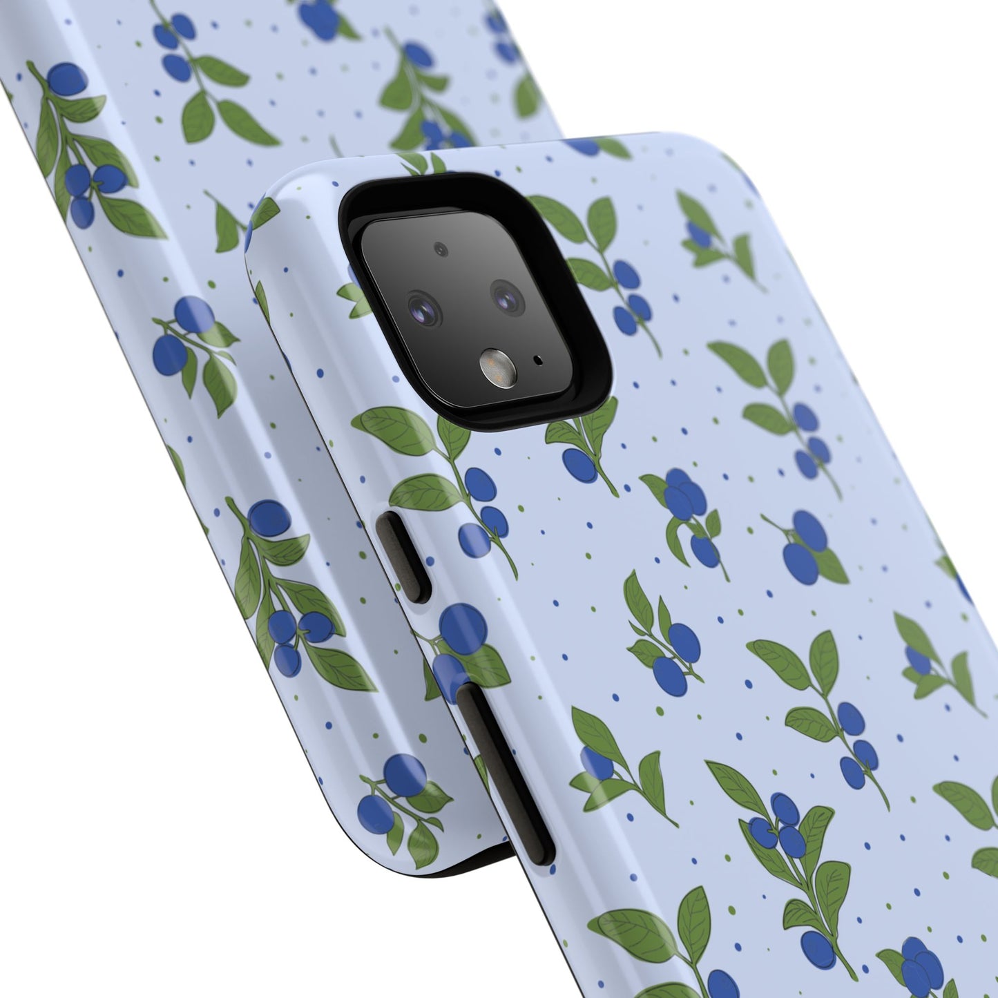 Floral Tough Phone Case - Blueberry Blossom Design