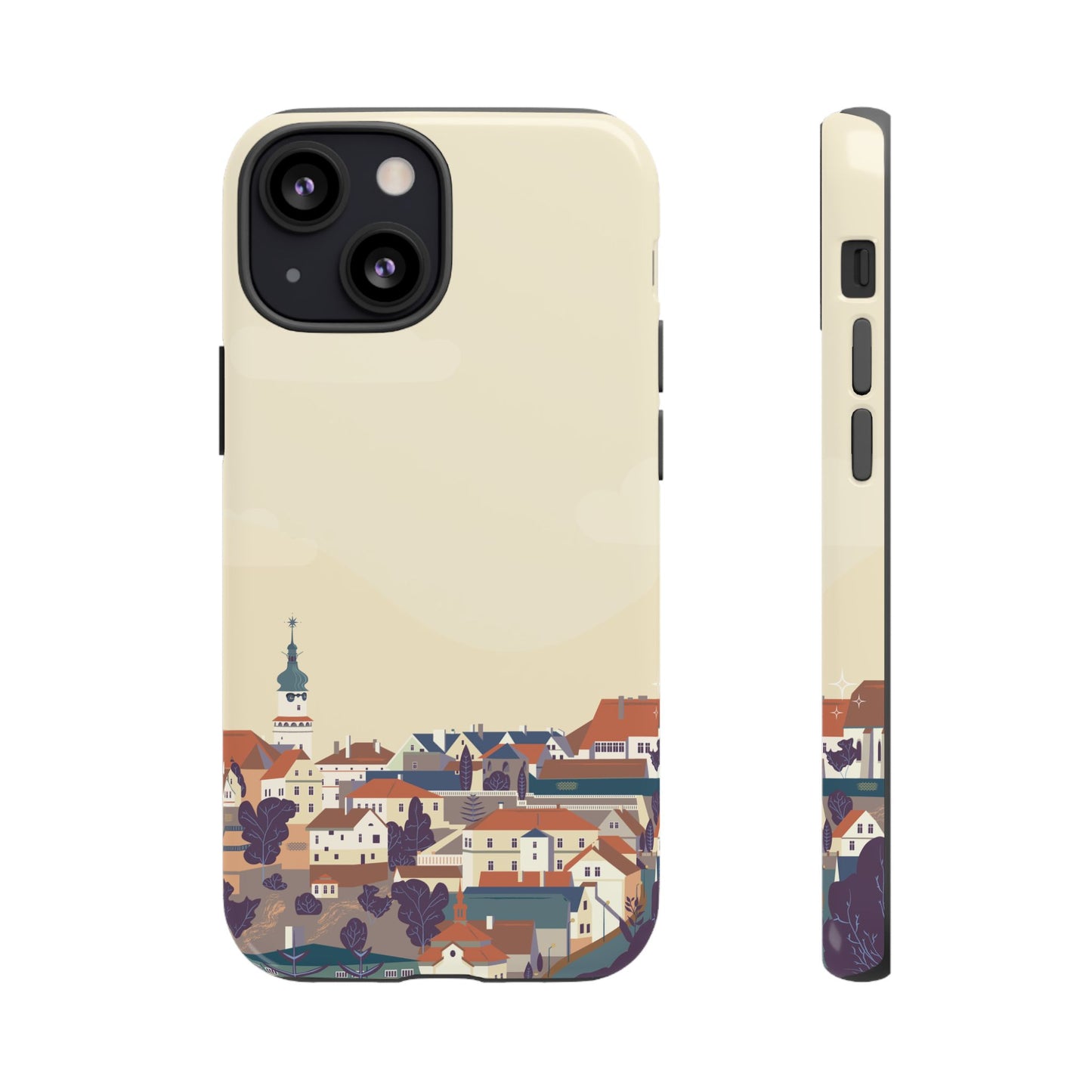 Artistic Phone Case - Charming Village Design