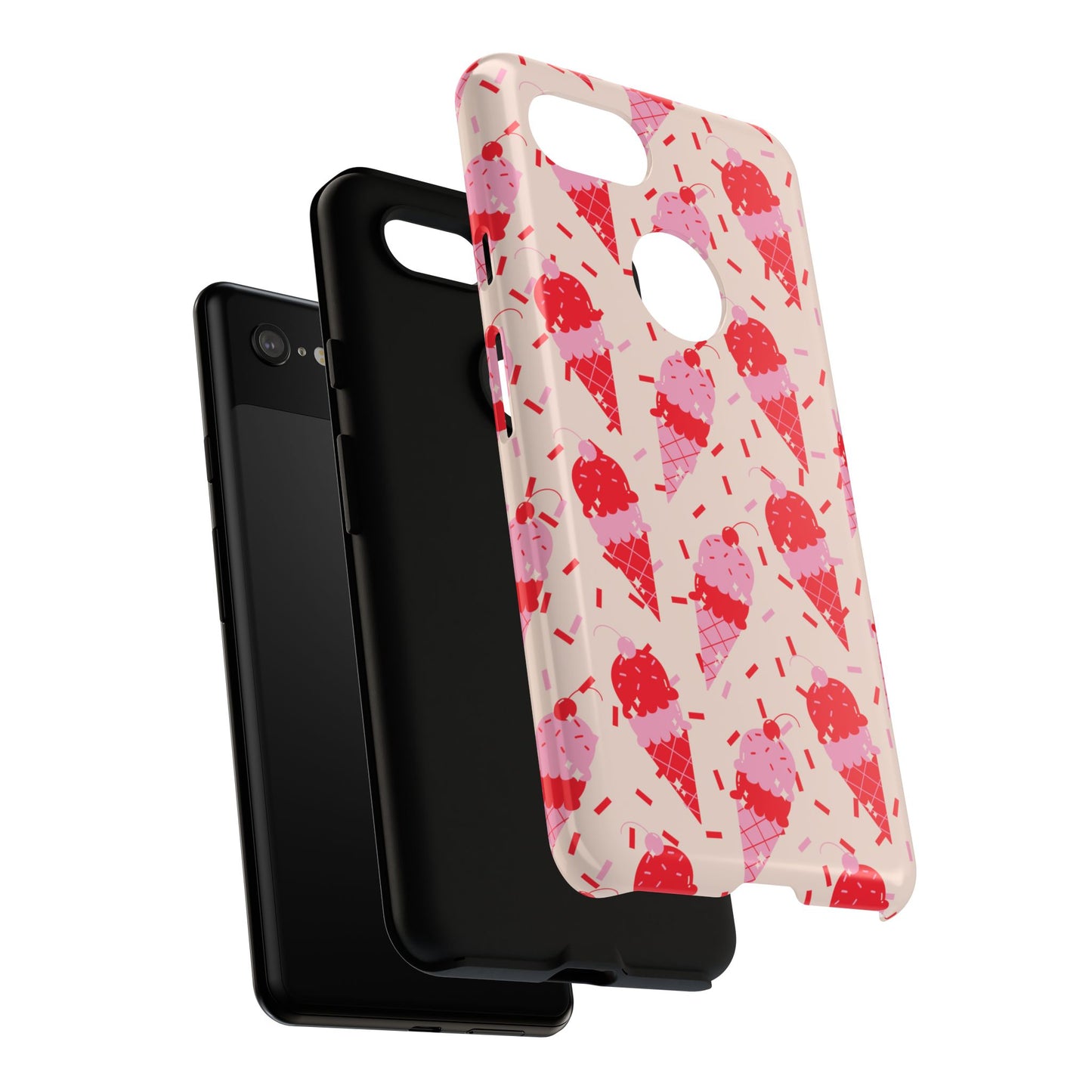Ice Cream Phone Case - Cute Tough Cases for Ice Cream Lovers, Fun Summer Accessory, Birthday Gift, Colorful iPhone Cover