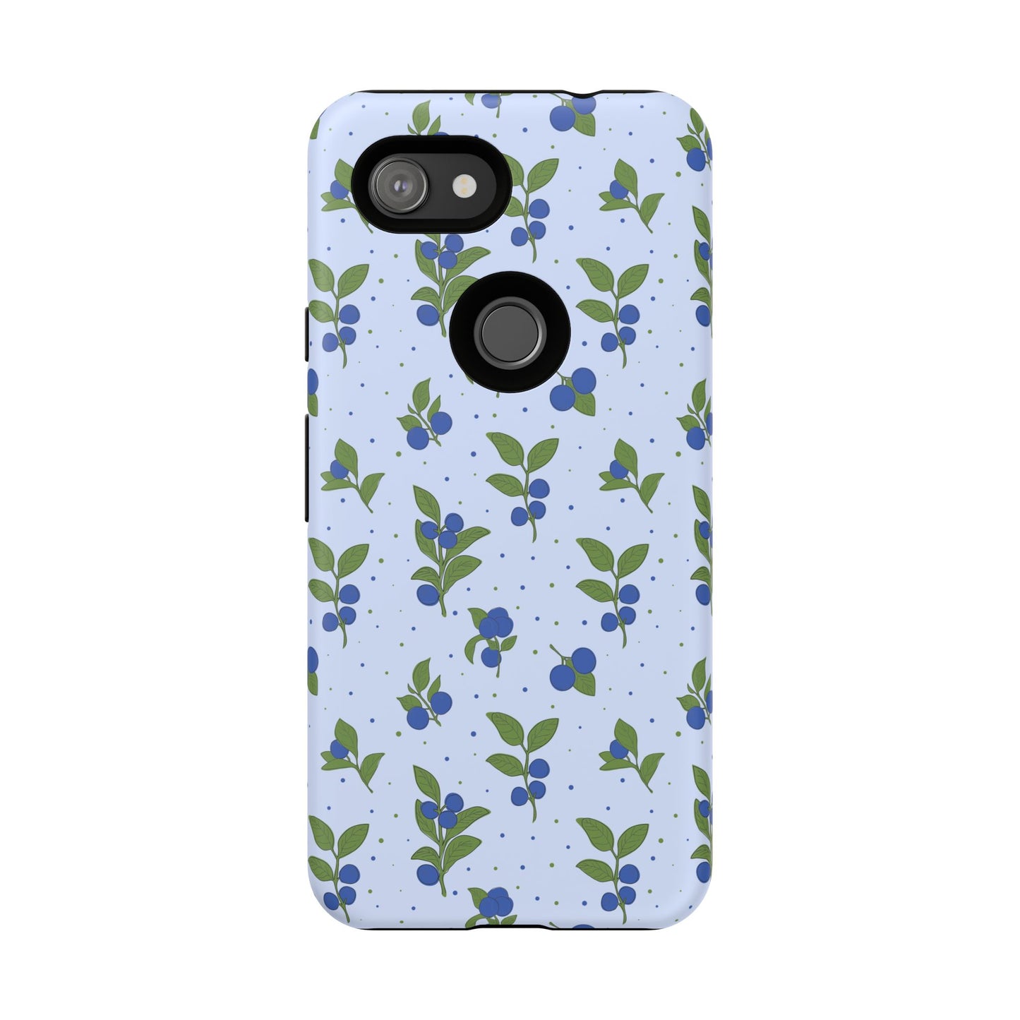 Floral Tough Phone Case - Blueberry Blossom Design