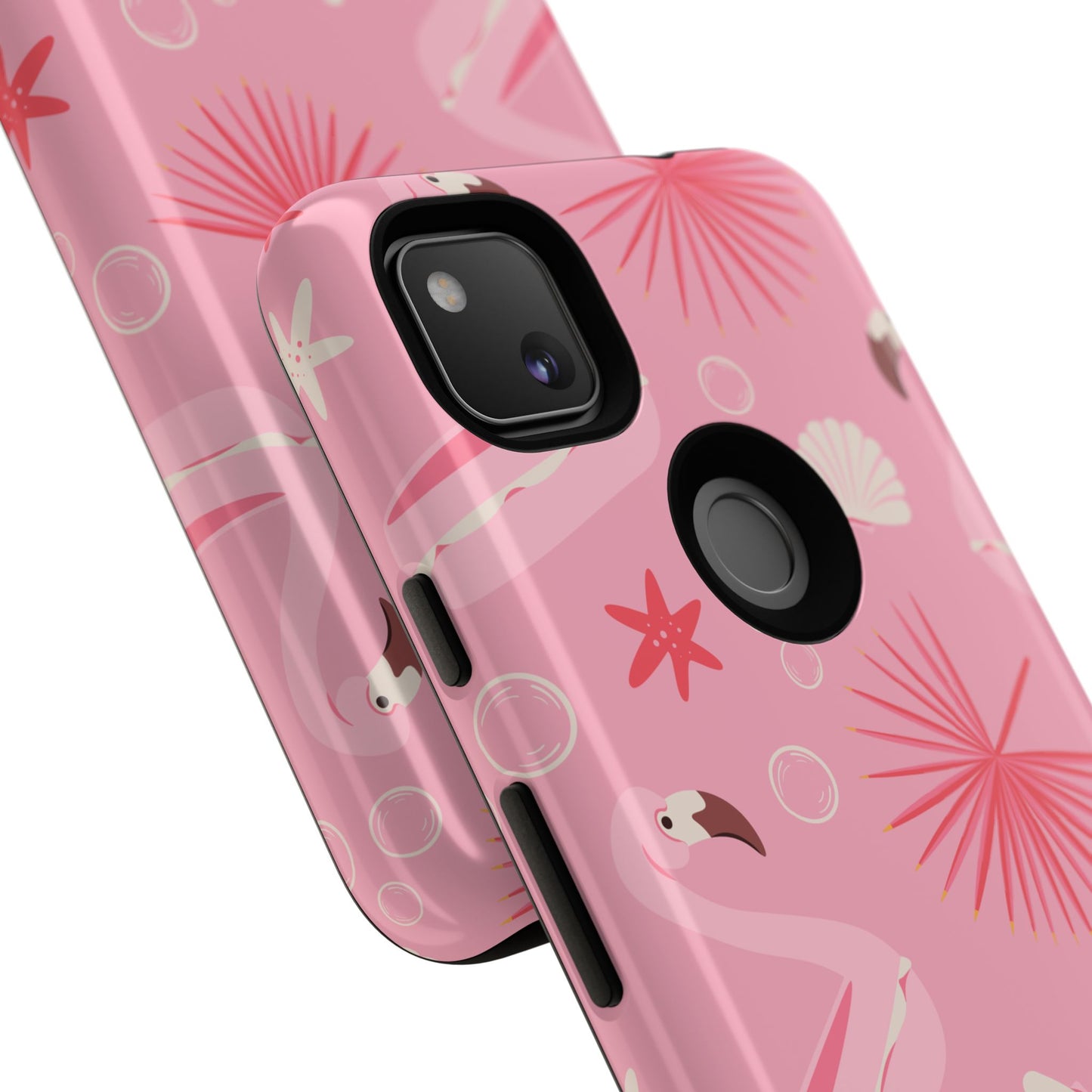 Tough Cases: Tropical Flamingo Phone Case for Summer Vibes