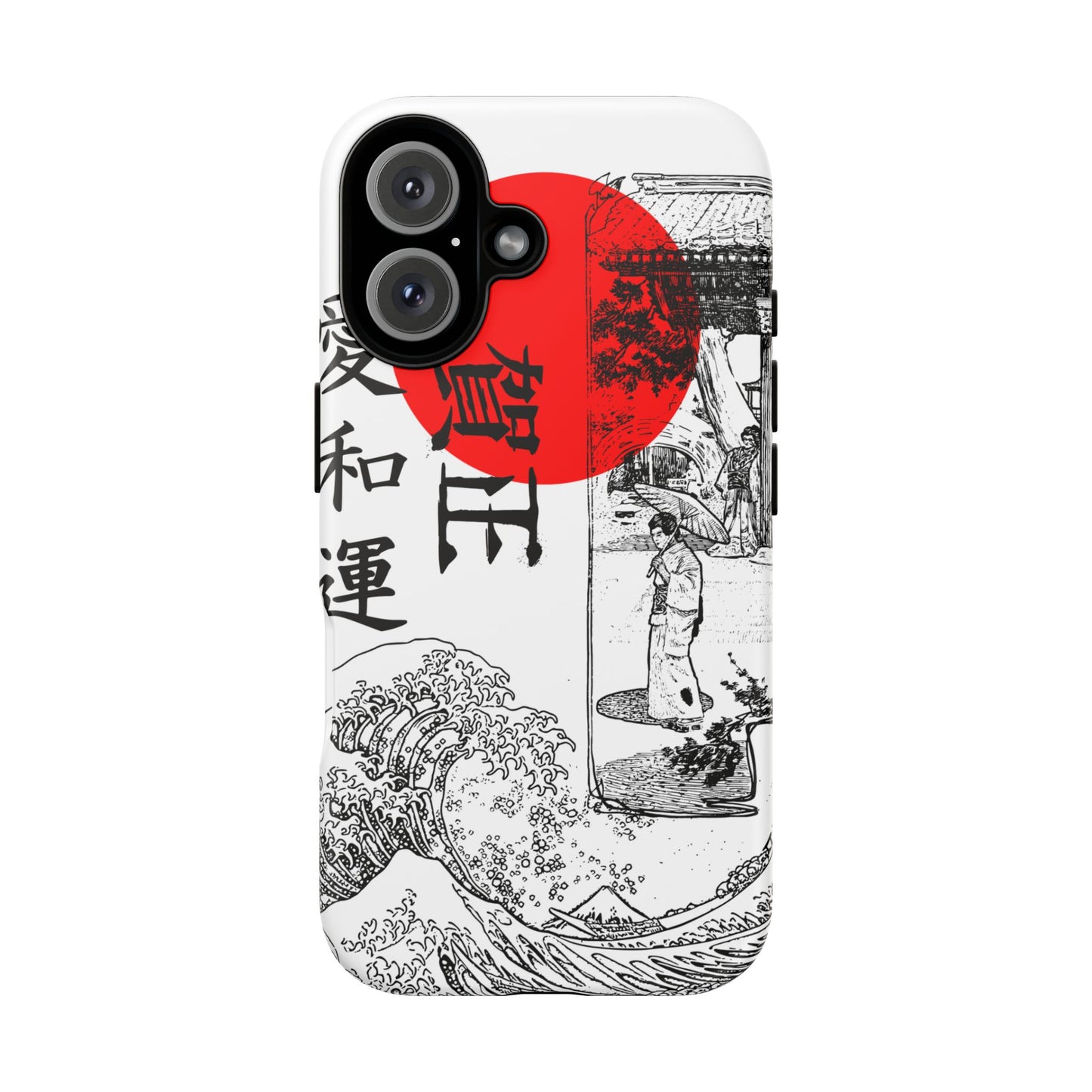 Japanese Zen Art Phone Case - Tough Cases with Wave Design