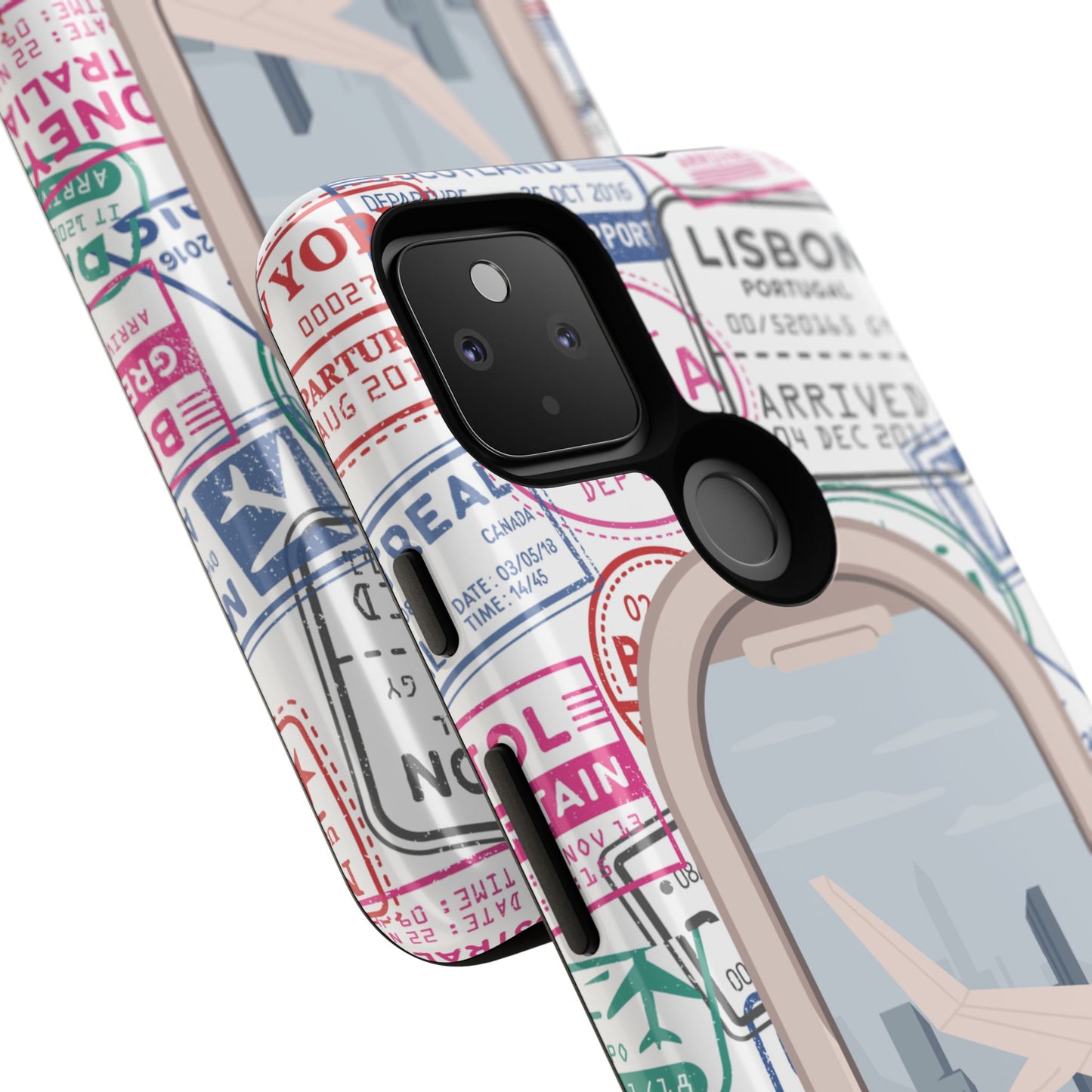Travel-Themed Phone Case with Airplane Design