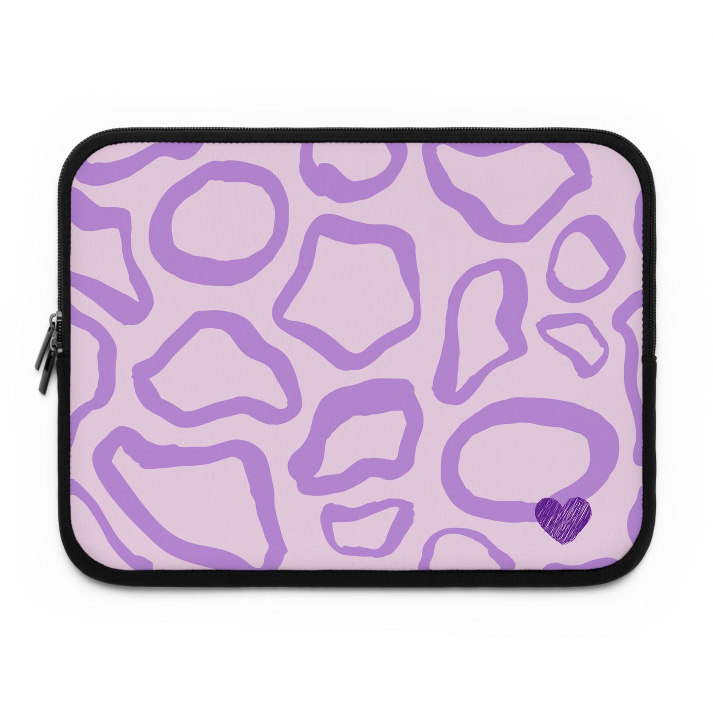 Purple Leopard Print Laptop Sleeve - Stylish Protective Case for Tech Lovers