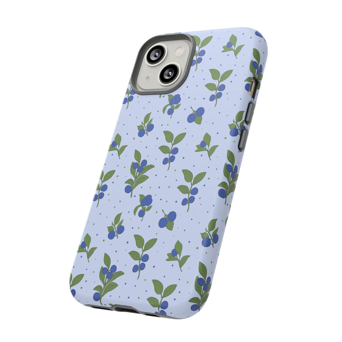 Floral Tough Phone Case - Blueberry Blossom Design