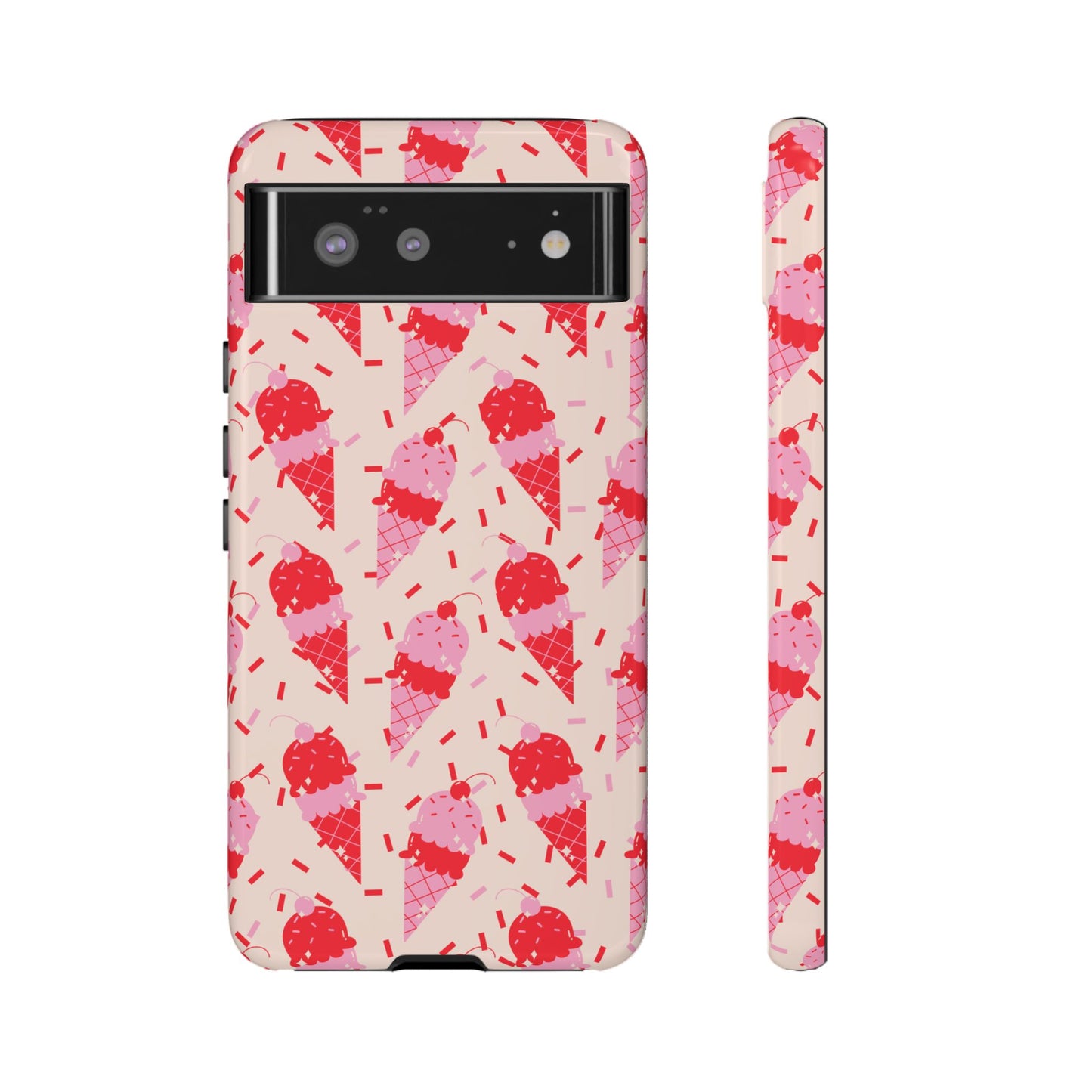 Ice Cream Phone Case - Cute Tough Cases for Ice Cream Lovers, Fun Summer Accessory, Birthday Gift, Colorful iPhone Cover