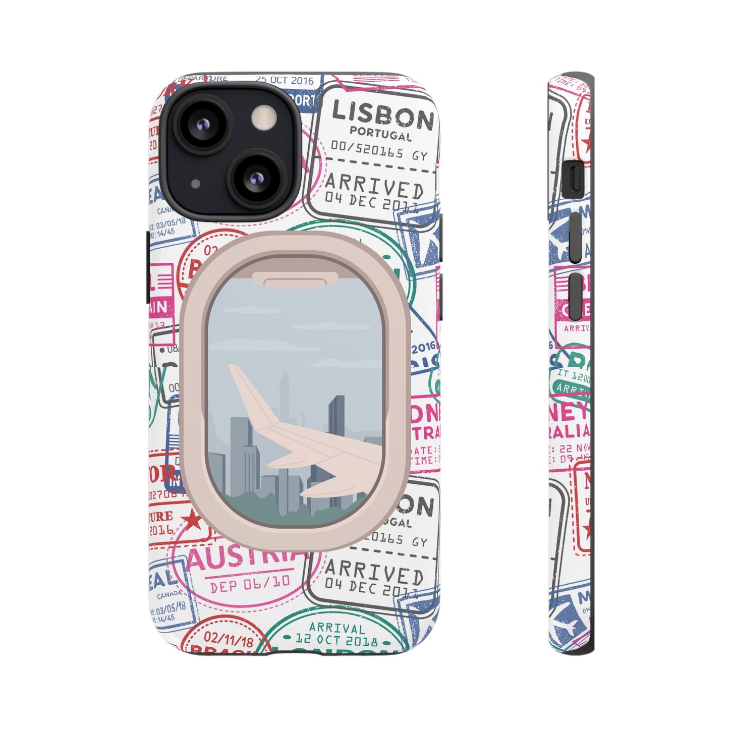 Travel-Themed Phone Case with Airplane Design
