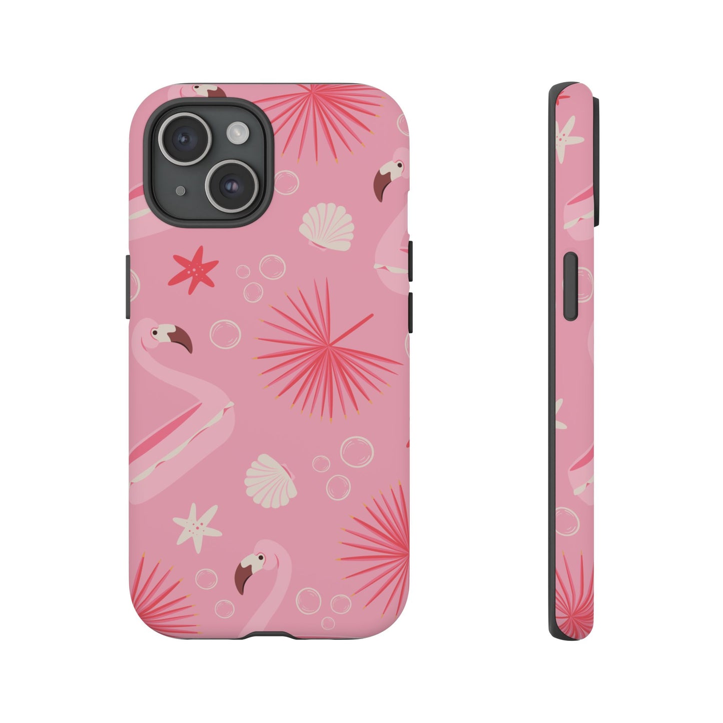 Tough Cases: Tropical Flamingo Phone Case for Summer Vibes