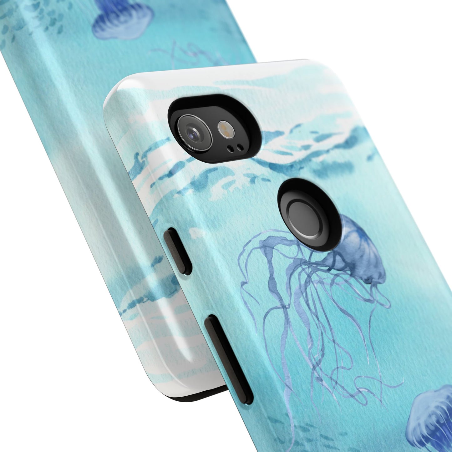 Ocean-Inspired Tough Phone Case with Jellyfish Design