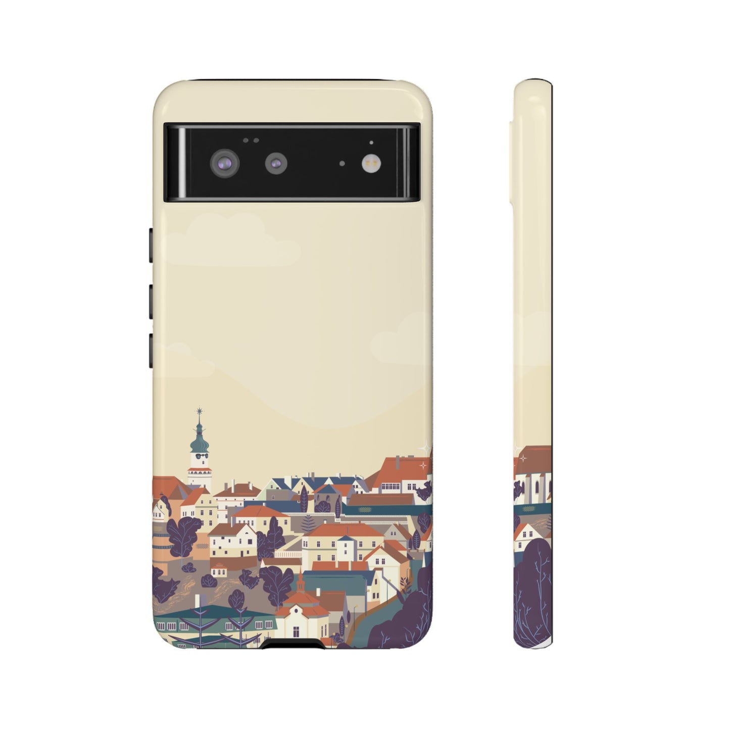 Artistic Phone Case - Charming Village Design