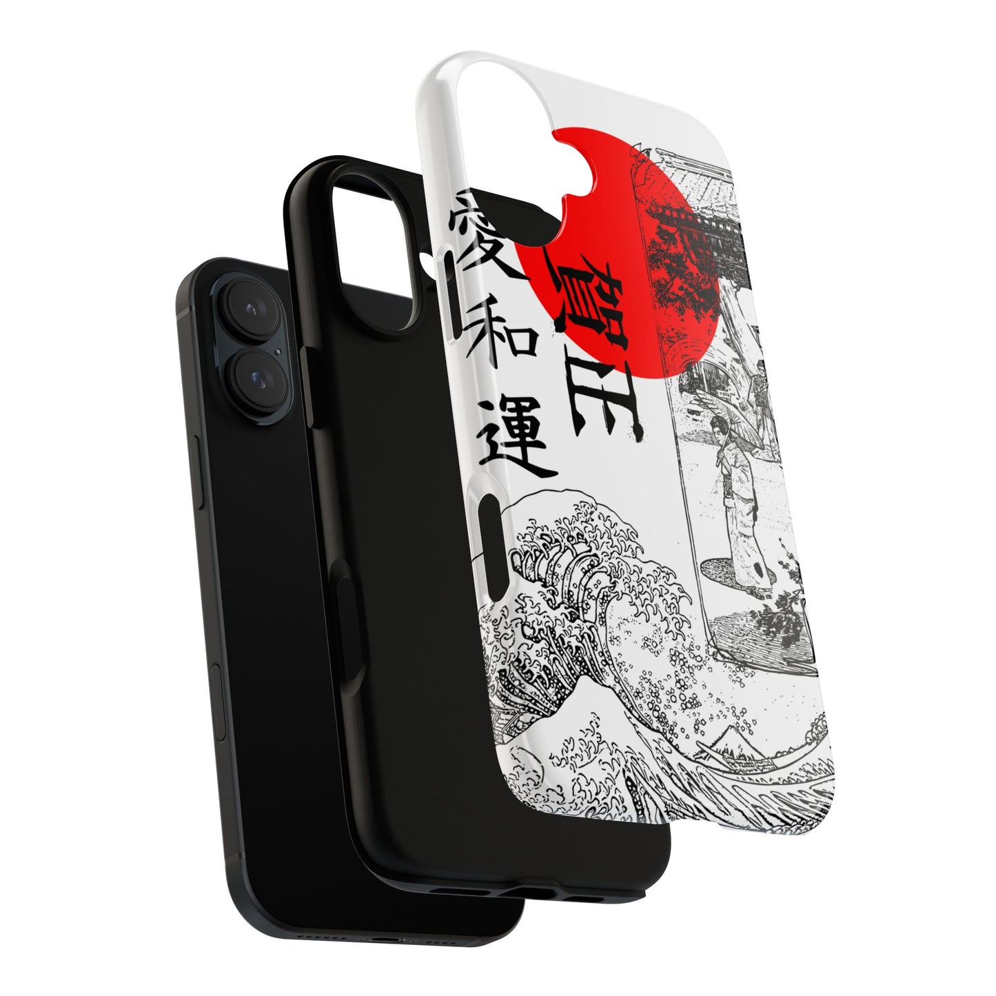 Japanese Zen Art Phone Case - Tough Cases with Wave Design