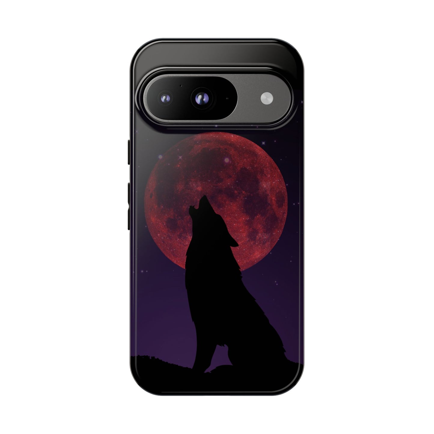 Wolf Howling at Blood Moon Phone Case - Tough & Stylish Protector