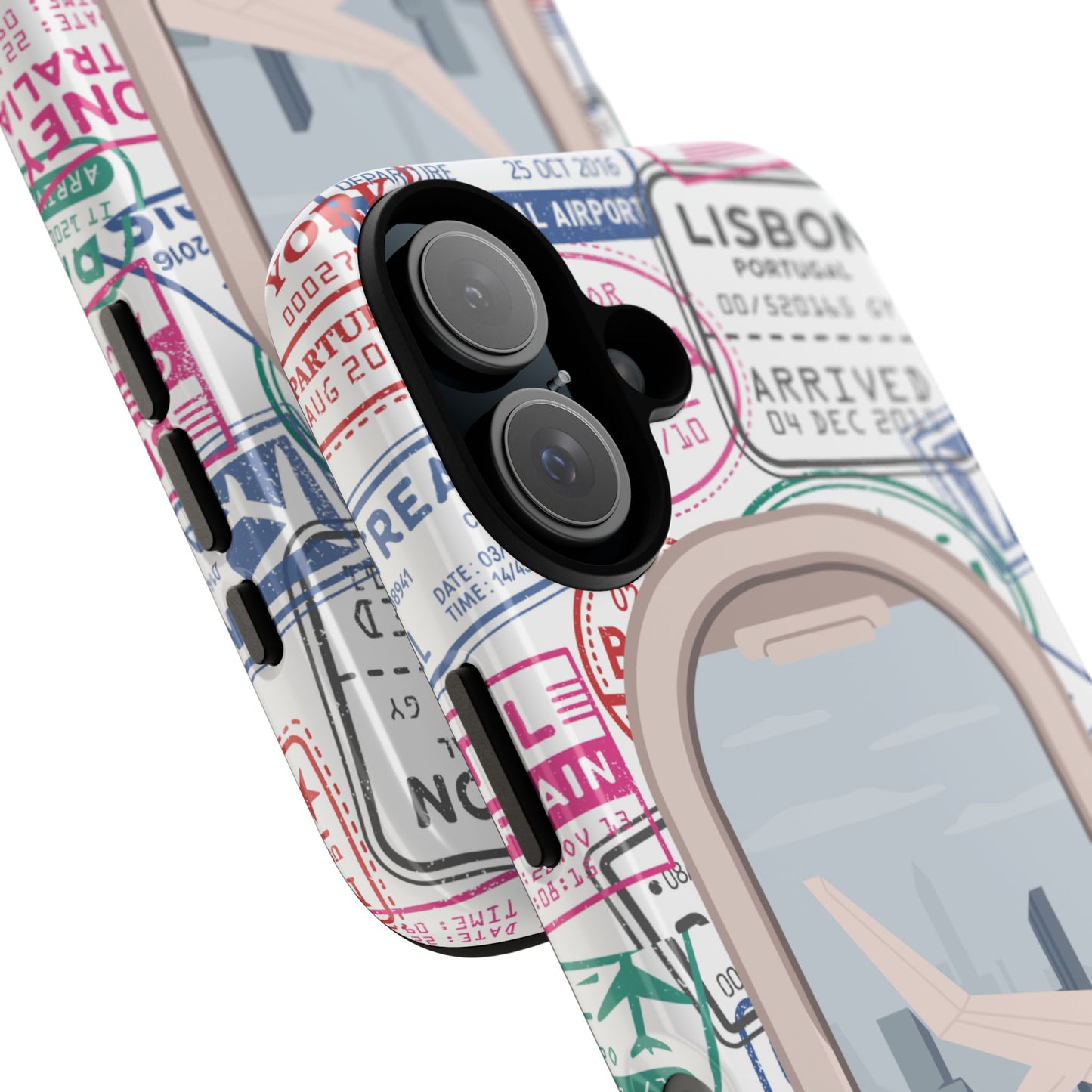 Travel-Themed Phone Case with Airplane Design