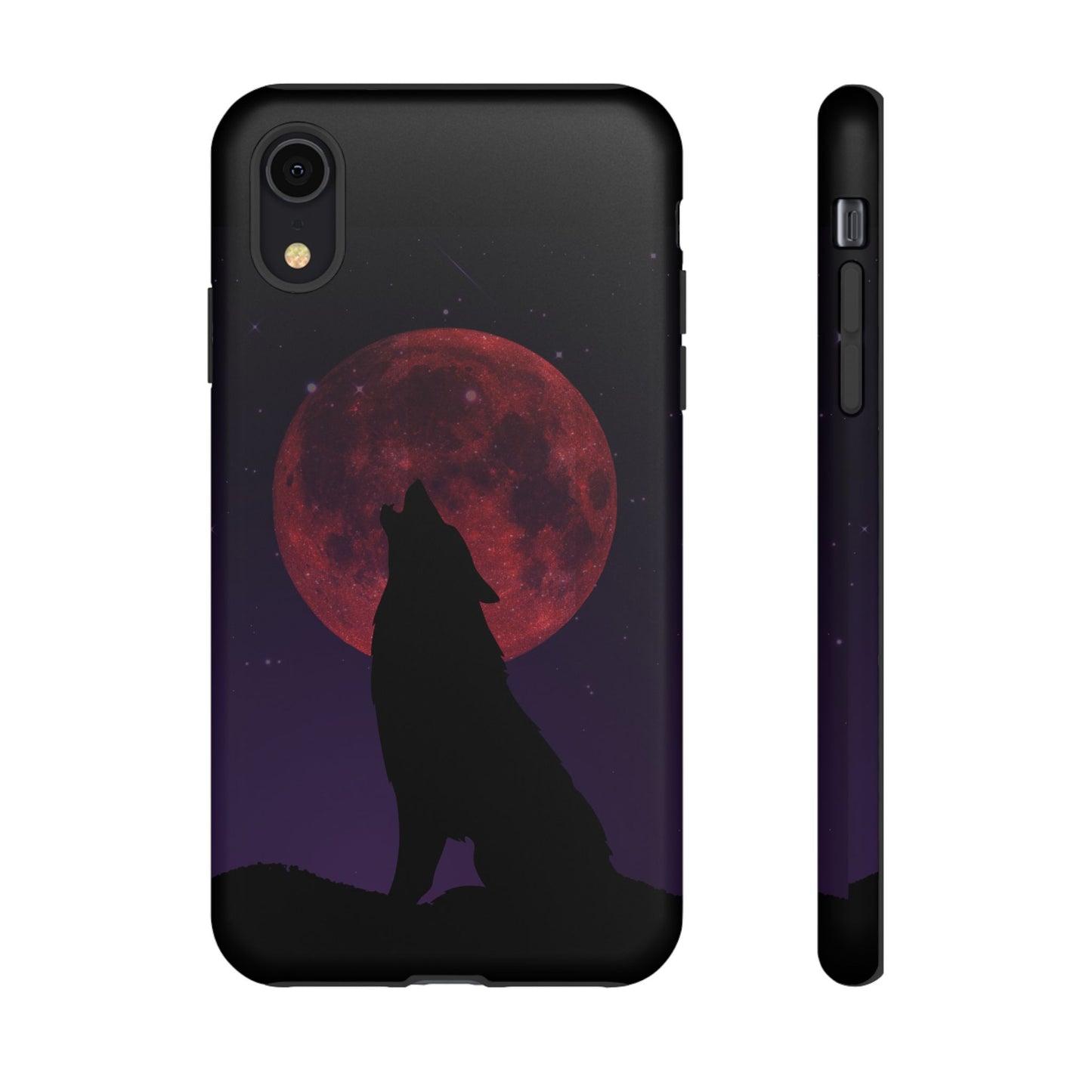 Wolf Howling at Blood Moon Phone Case - Tough & Stylish Protector