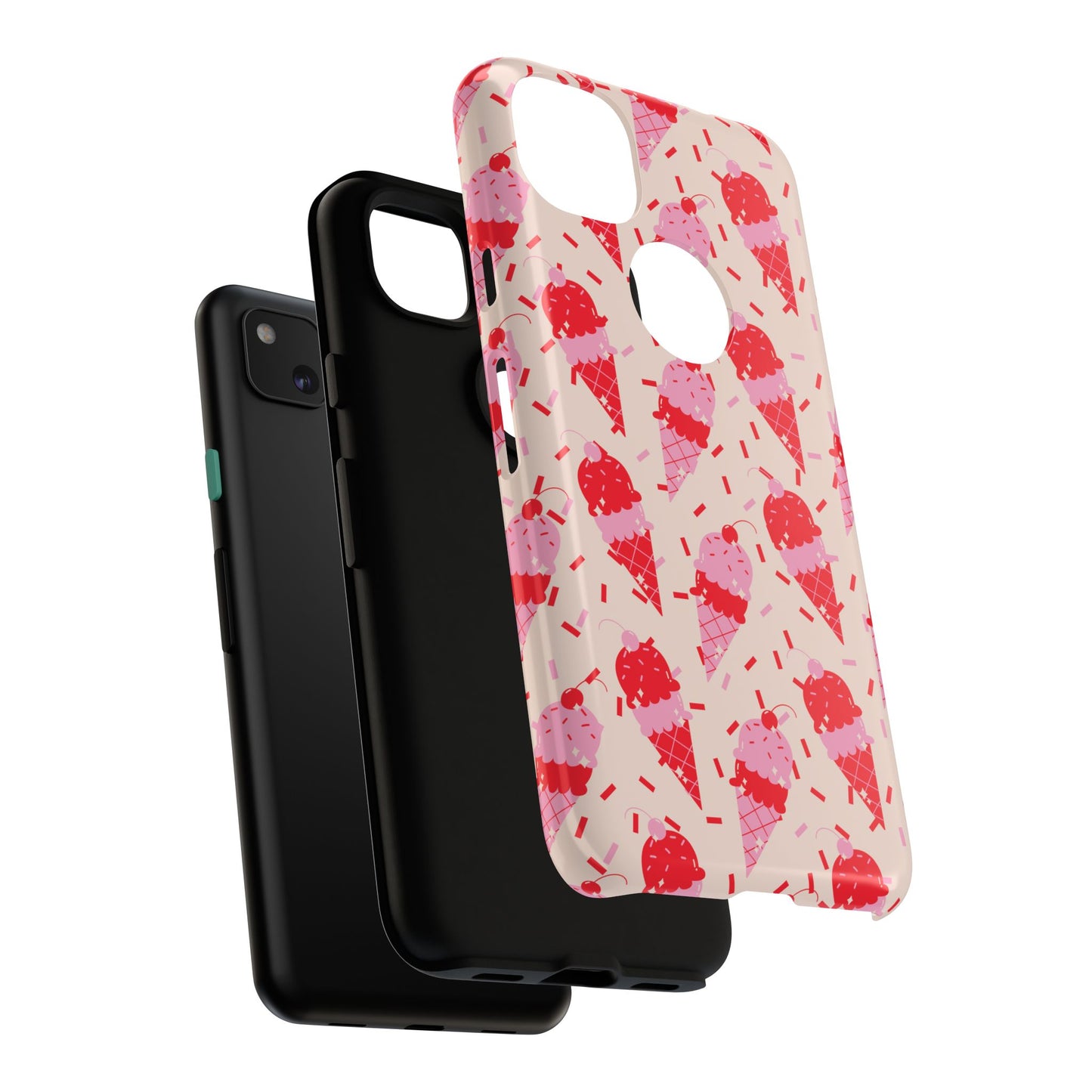 Ice Cream Phone Case - Cute Tough Cases for Ice Cream Lovers, Fun Summer Accessory, Birthday Gift, Colorful iPhone Cover