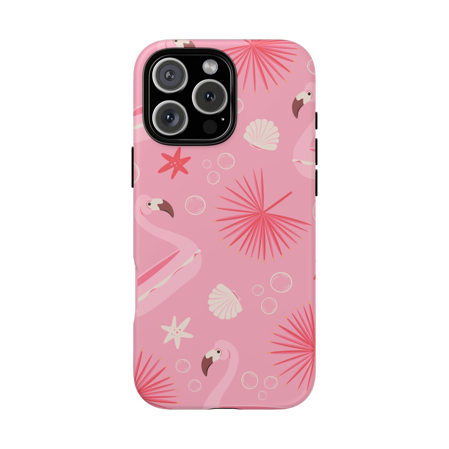 Tough Cases: Tropical Flamingo Phone Case for Summer Vibes