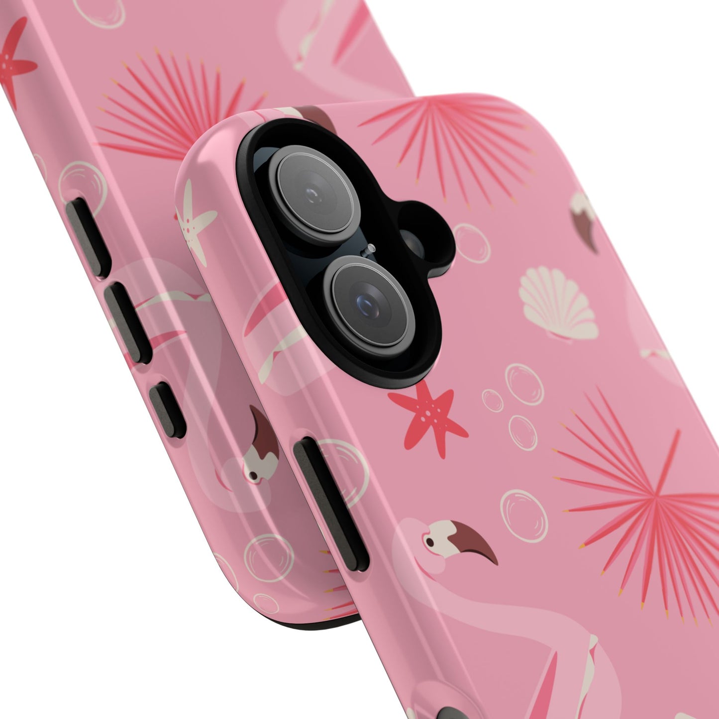 Tough Cases: Tropical Flamingo Phone Case for Summer Vibes