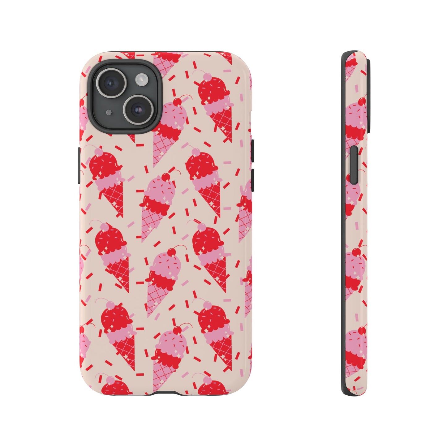 Ice Cream Phone Case - Cute Tough Cases for Ice Cream Lovers, Fun Summer Accessory, Birthday Gift, Colorful iPhone Cover