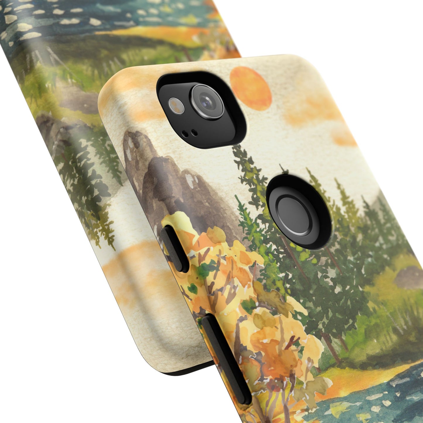Artistic Phone Case with Ducks and Nature Scene