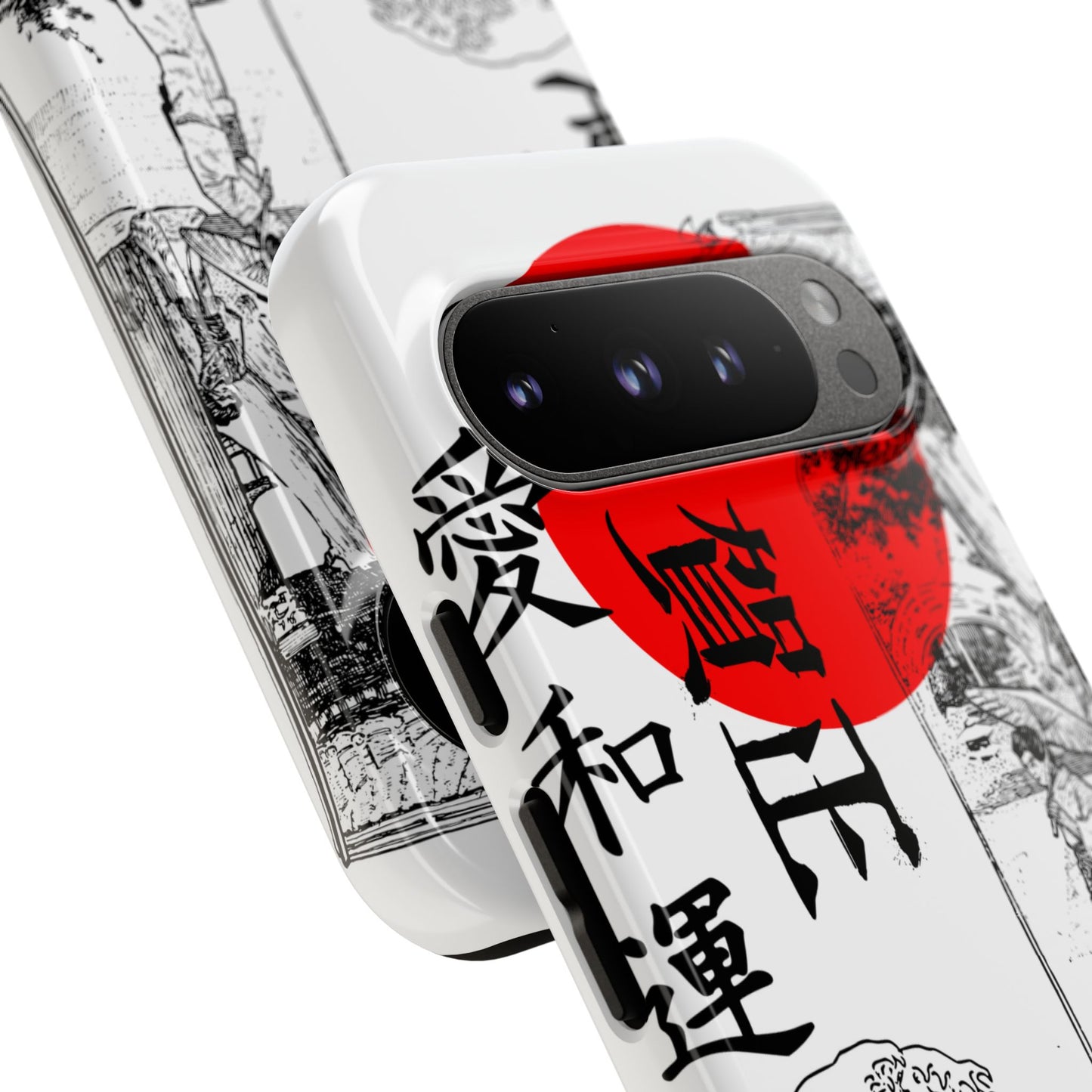 Japanese Zen Art Phone Case - Tough Cases with Wave Design
