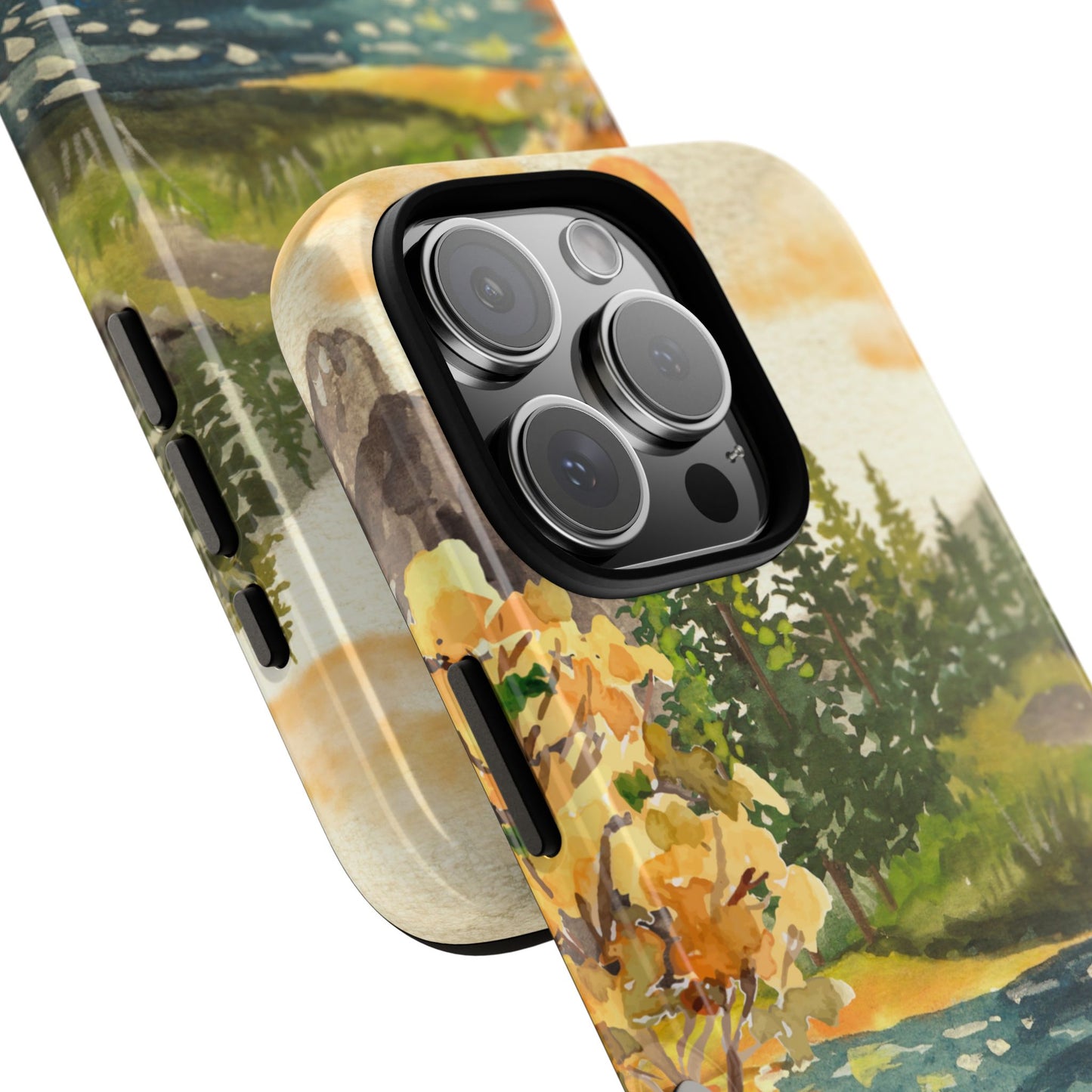 Artistic Phone Case with Ducks and Nature Scene