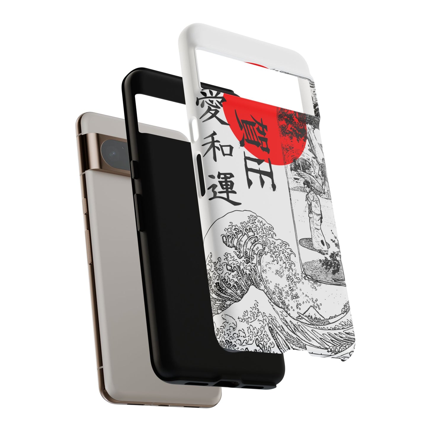 Japanese Zen Art Phone Case - Tough Cases with Wave Design
