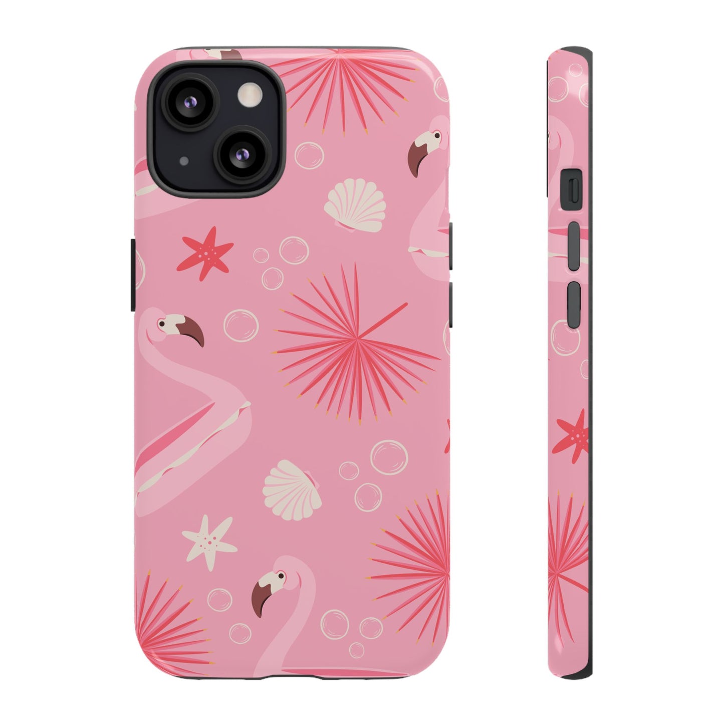 Tough Cases: Tropical Flamingo Phone Case for Summer Vibes