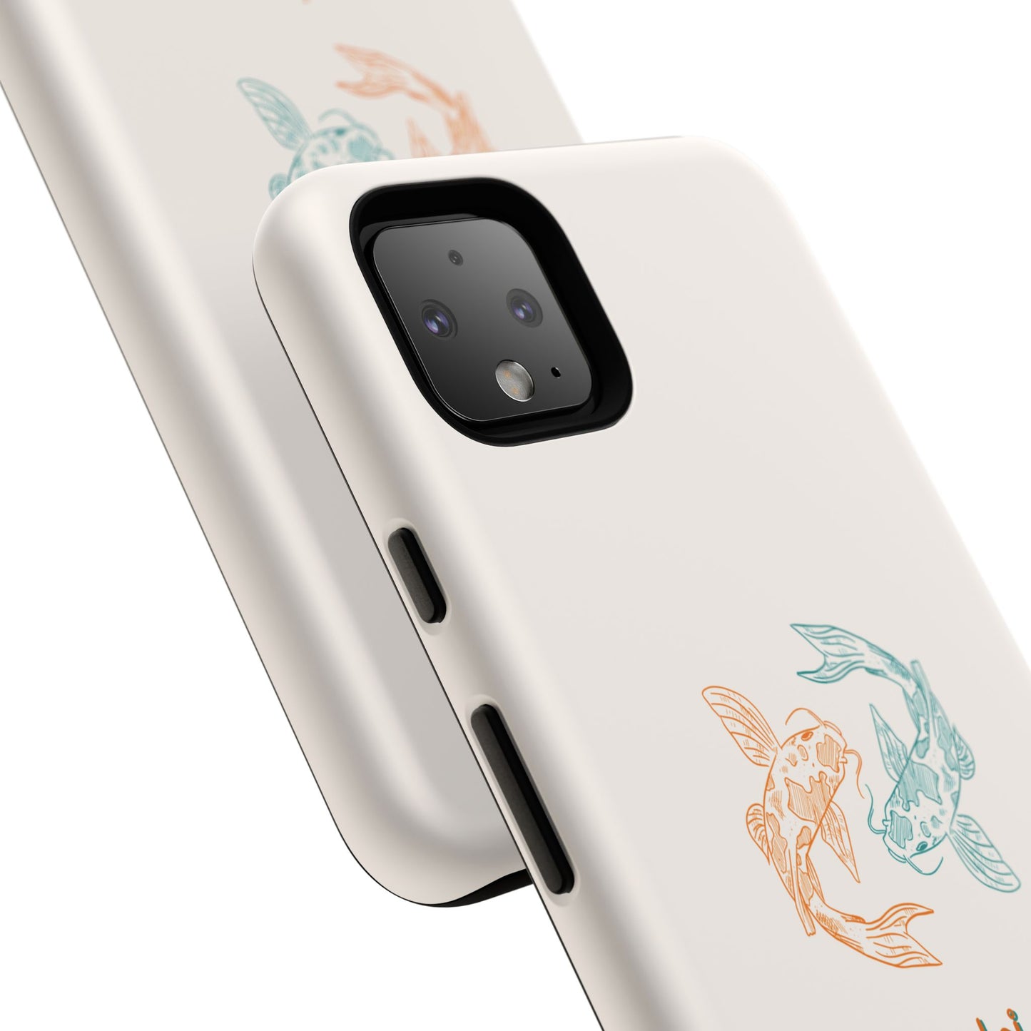 Koi Fish Tough Phone Case - Stylish & Durable Design for Aqua Lovers