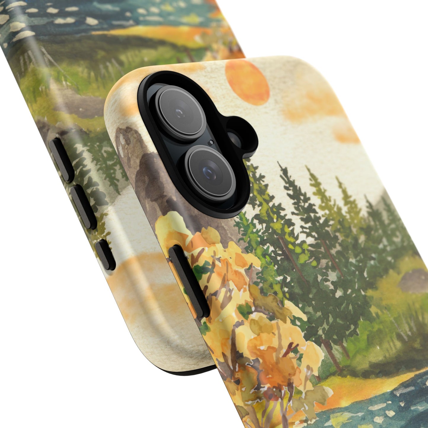 Artistic Phone Case with Ducks and Nature Scene