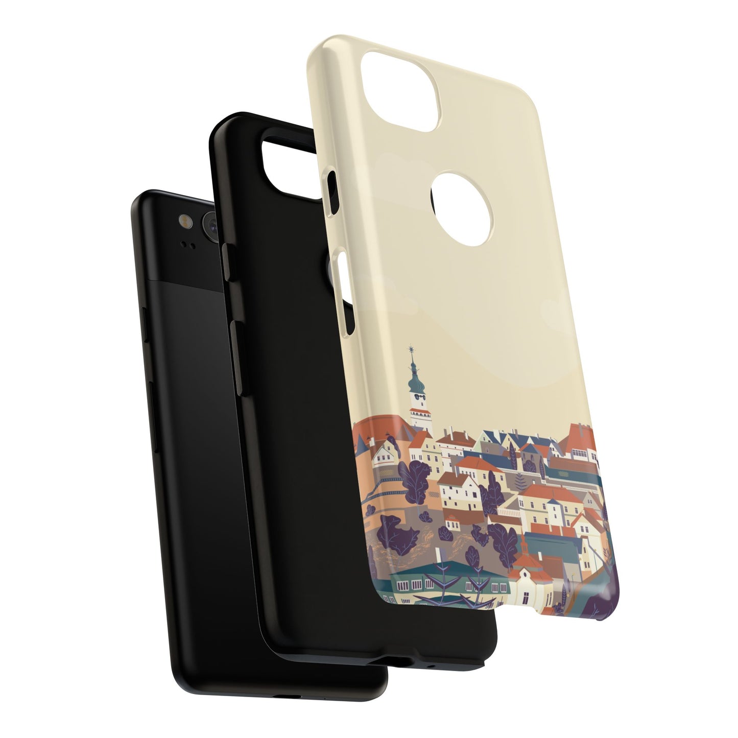 Artistic Phone Case - Charming Village Design