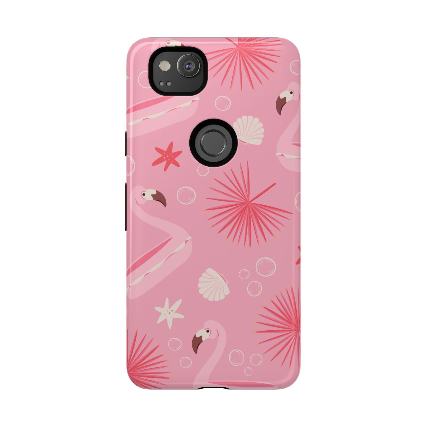 Tough Cases: Tropical Flamingo Phone Case for Summer Vibes