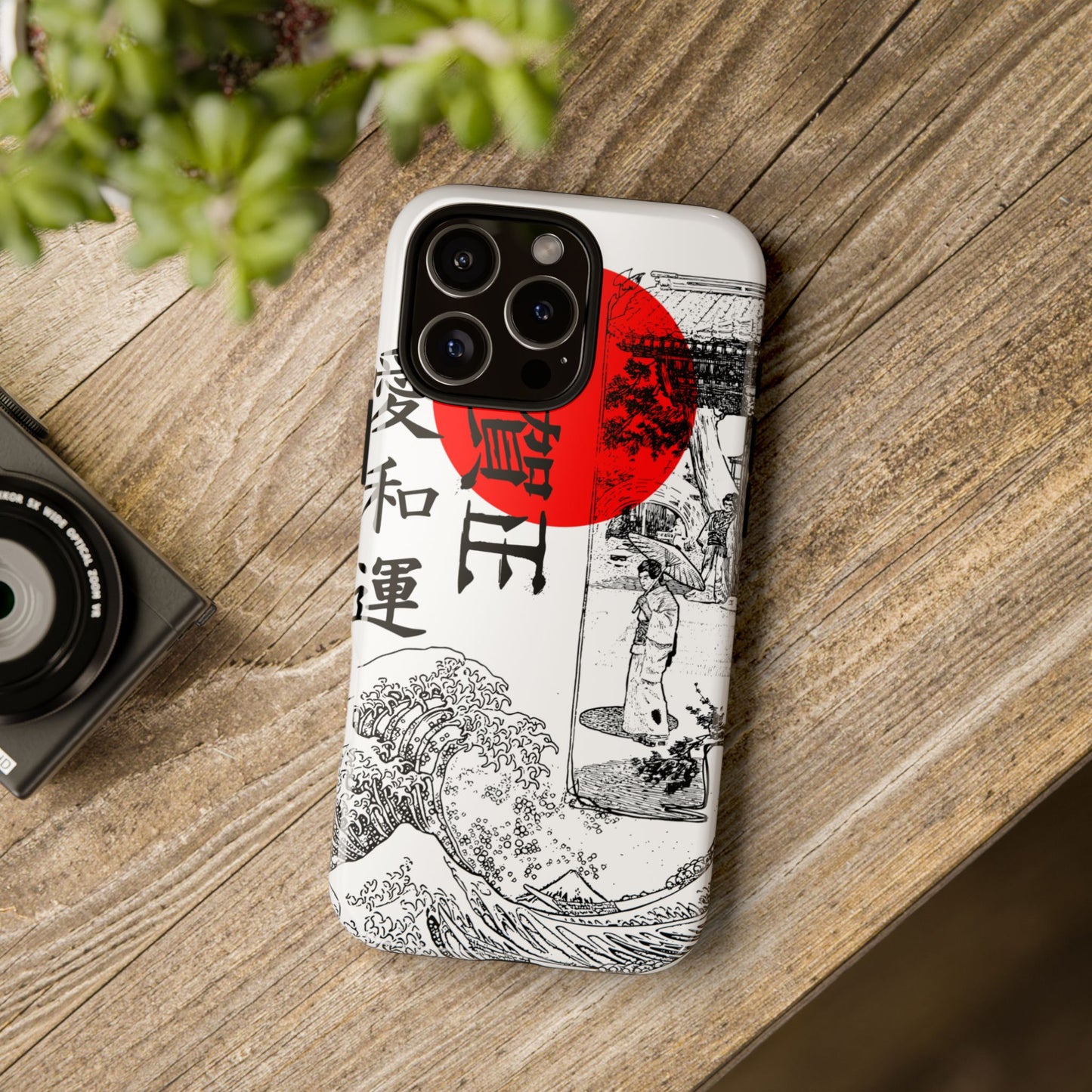 Japanese Zen Art Phone Case - Tough Cases with Wave Design