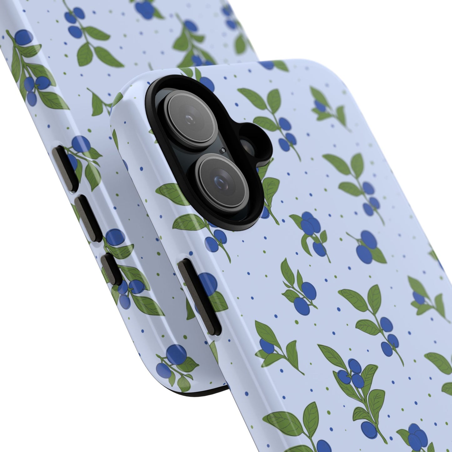 Floral Tough Phone Case - Blueberry Blossom Design