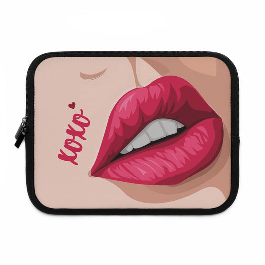 XOXO Lip Print Laptop Sleeve | Stylish & Protective Case for Tech Lovers