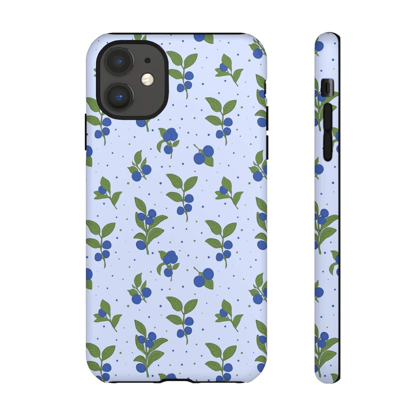 Floral Tough Phone Case - Blueberry Blossom Design