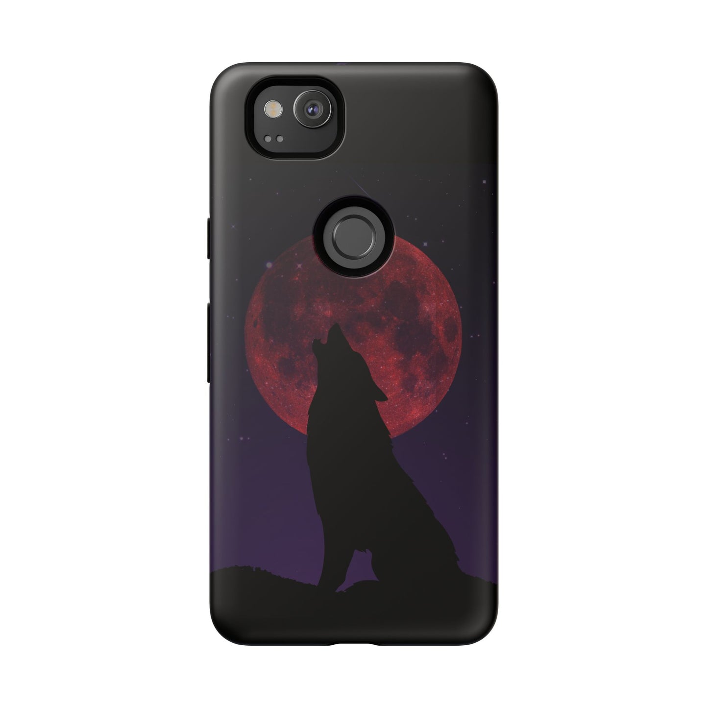 Wolf Howling at Blood Moon Phone Case - Tough & Stylish Protector