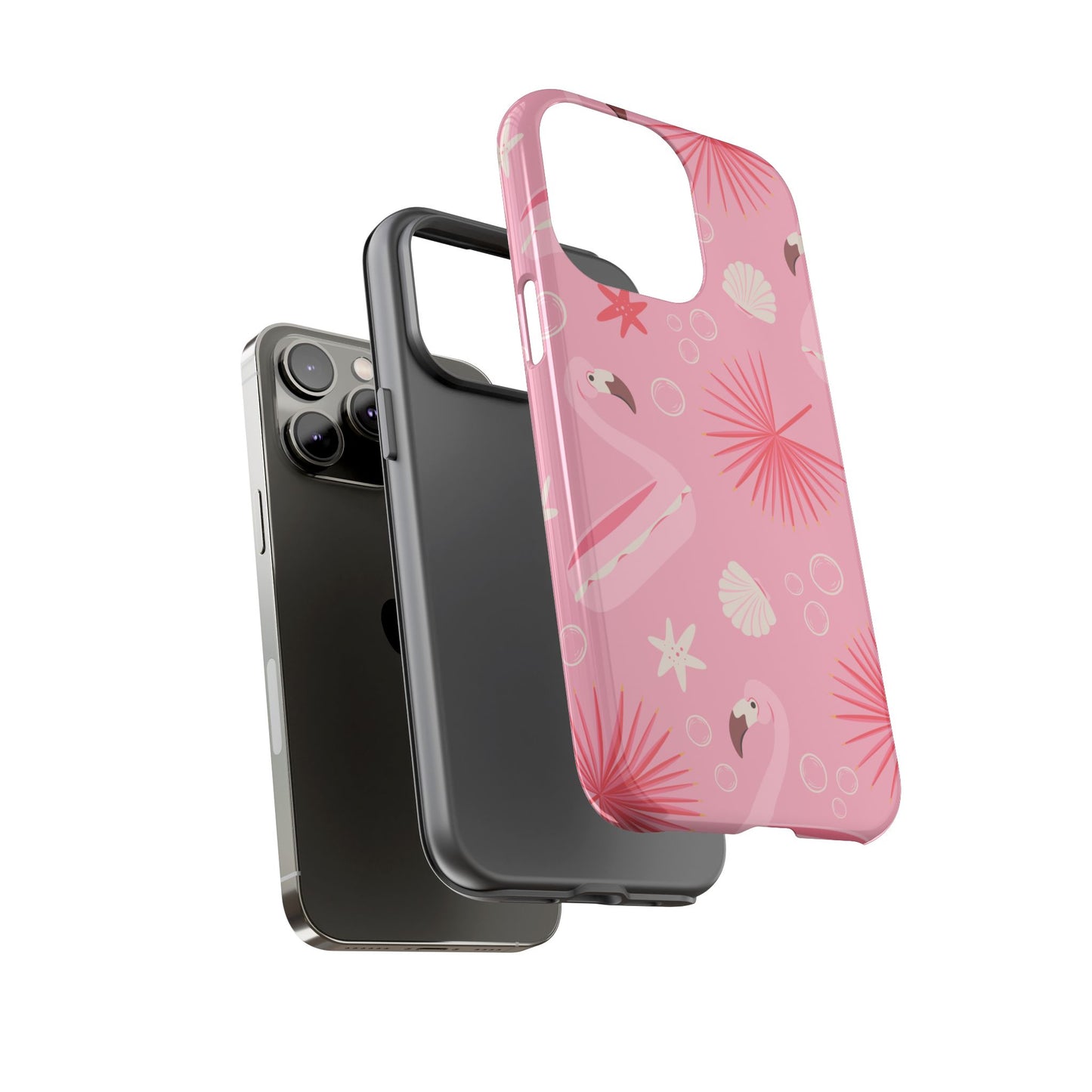 Tough Cases: Tropical Flamingo Phone Case for Summer Vibes