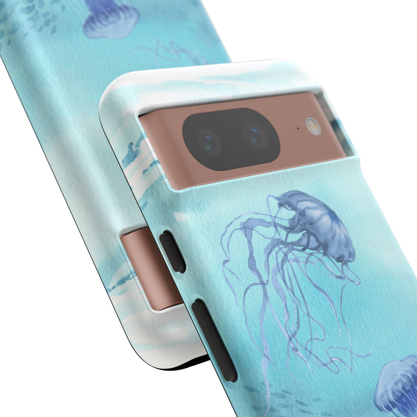 Ocean-Inspired Tough Phone Case with Jellyfish Design