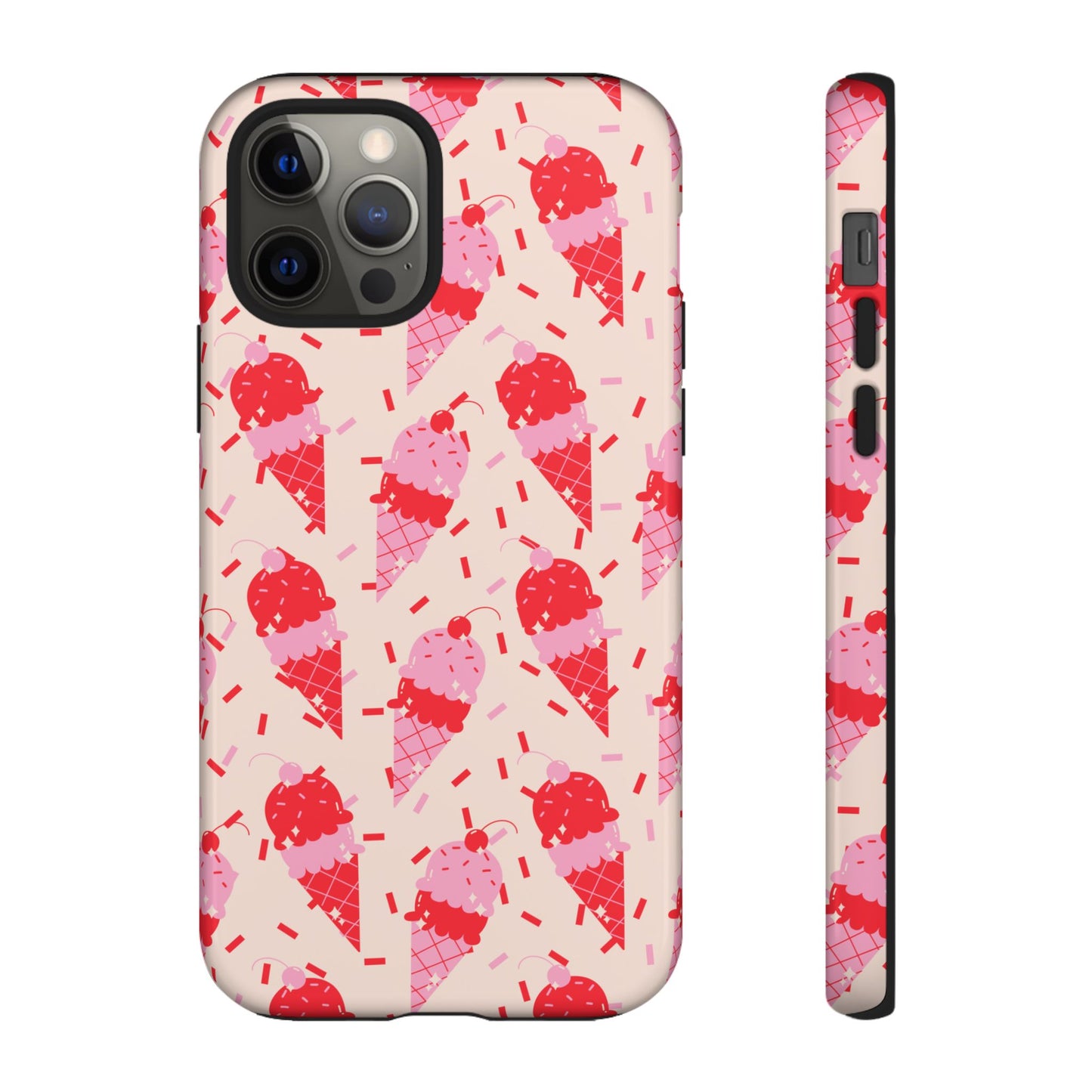 Ice Cream Phone Case - Cute Tough Cases for Ice Cream Lovers, Fun Summer Accessory, Birthday Gift, Colorful iPhone Cover